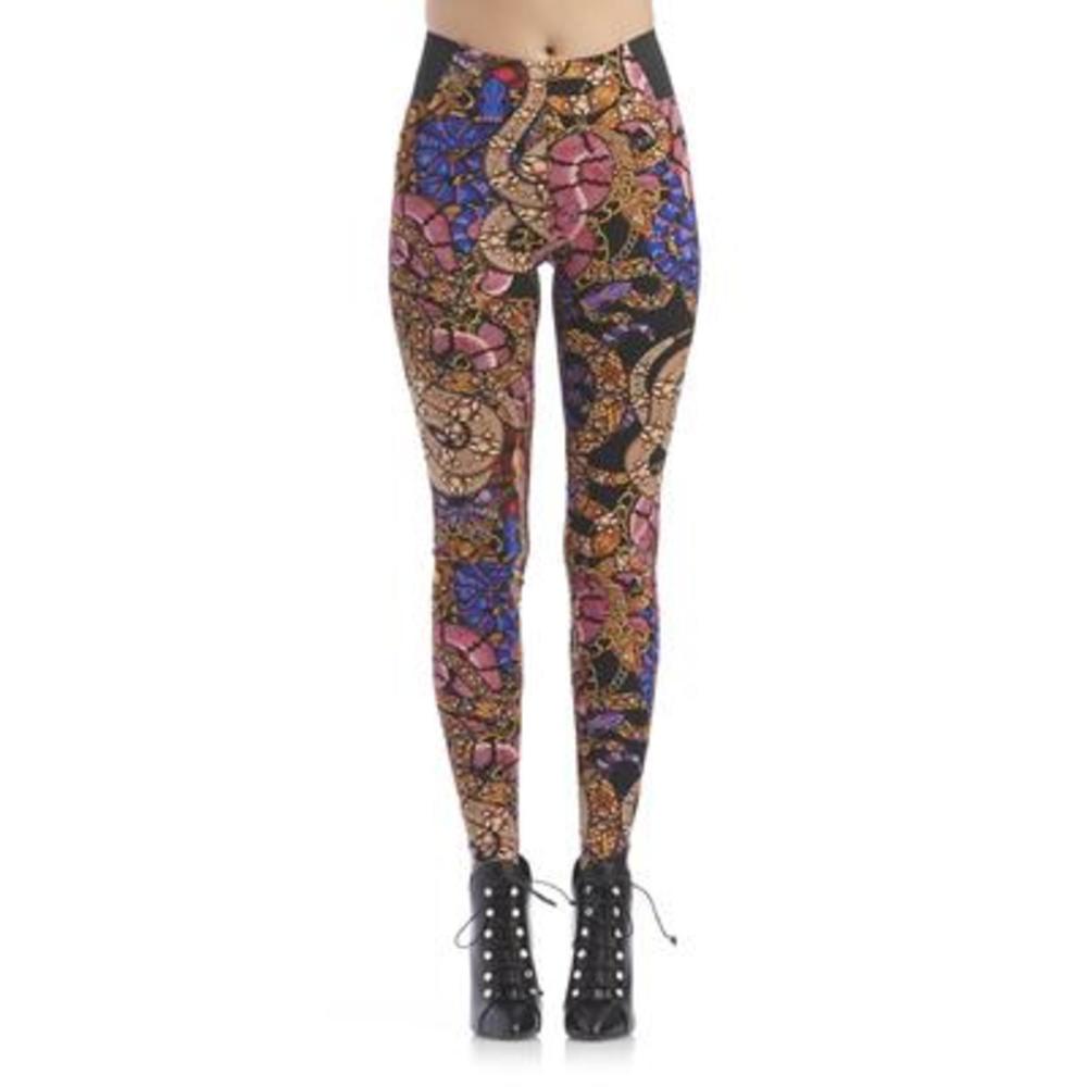 Nicki Minaj Women's Plus Gored Leggings - Glam Snake Print