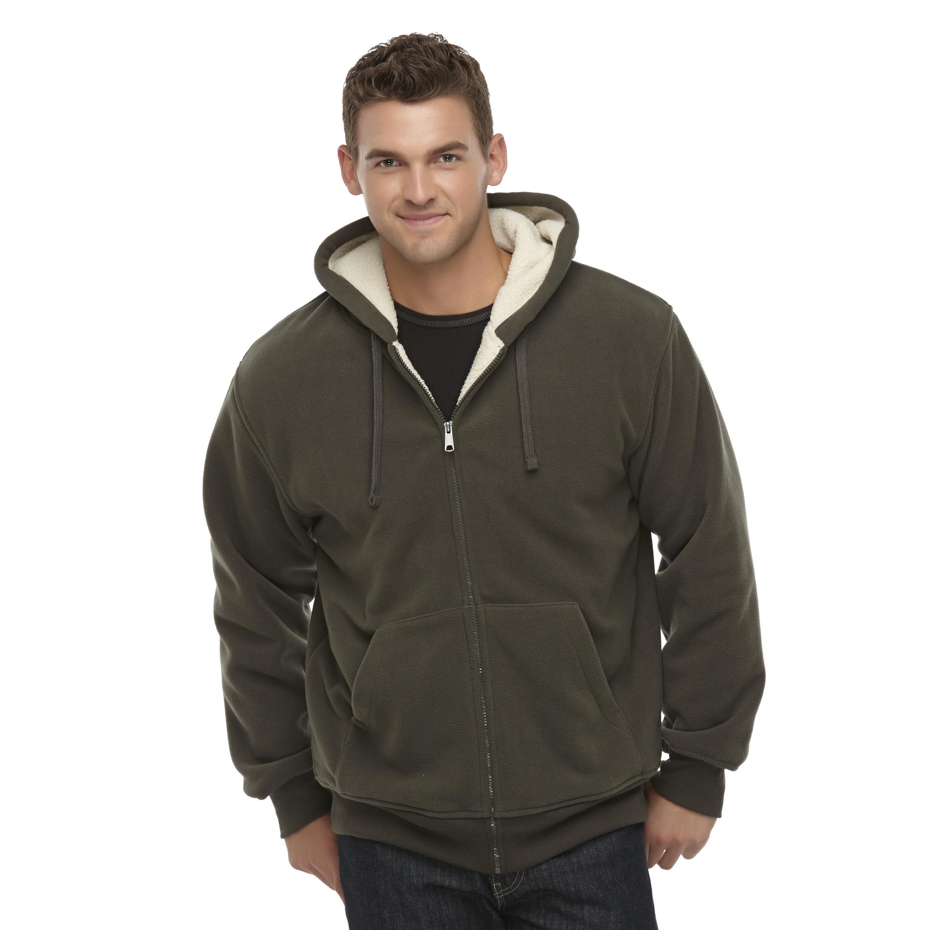Outdoor Life Men s Faux Sherpa Fleece Hoodie Jacket Outdoor Life Men s Faux Sherpa Fleece Hoodie Jacket