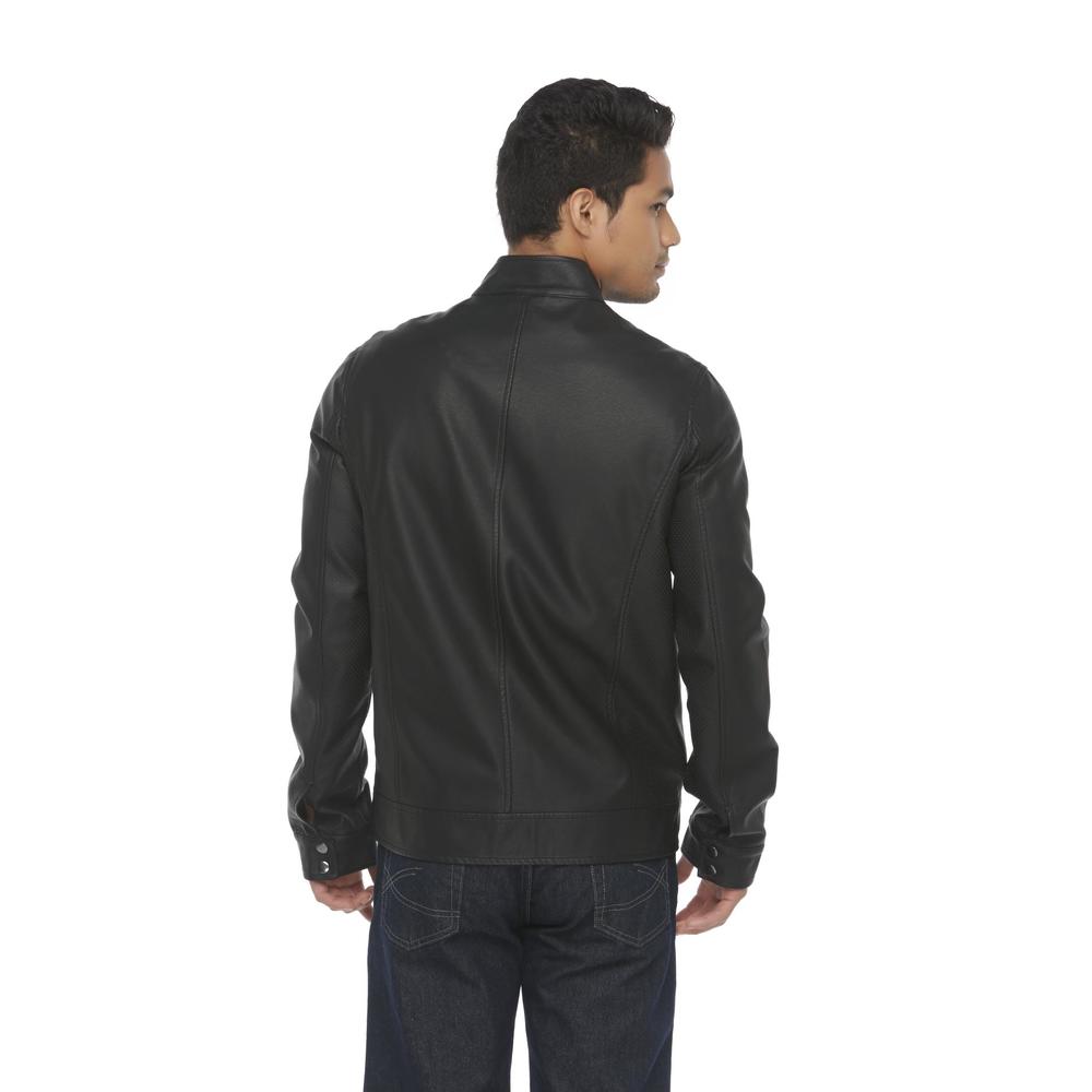 Structure Men's Perforated Faux Leather Jacket