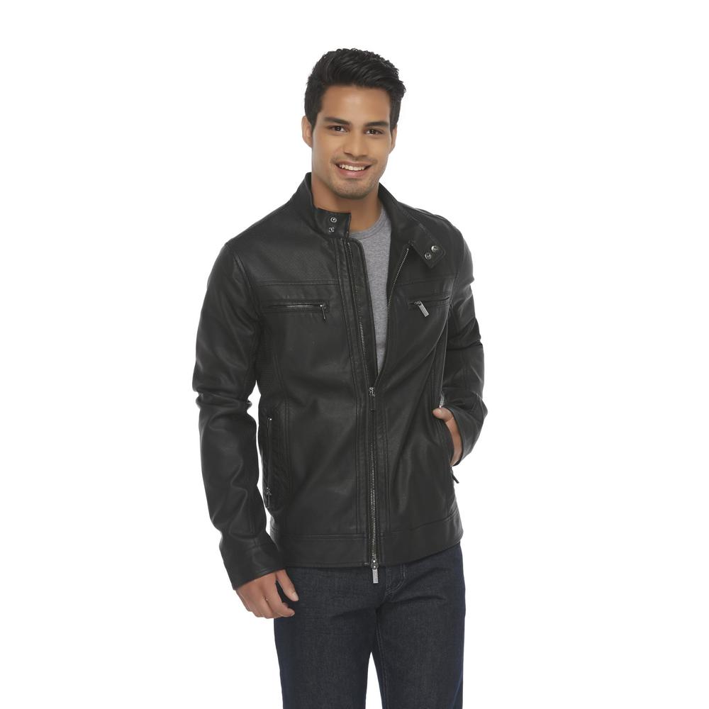 Structure Men's Perforated Faux Leather Jacket