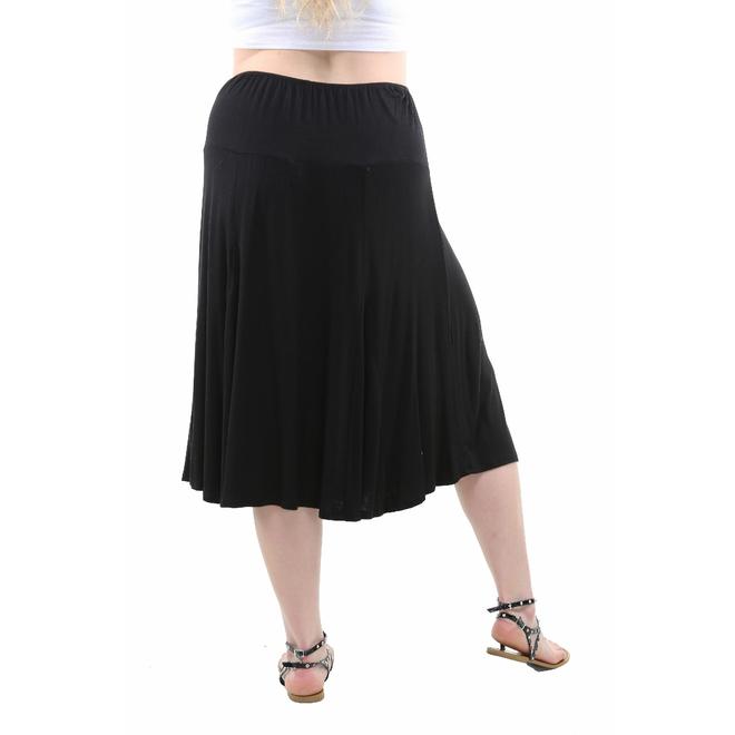 24/7 Comfort Apparel Plus Size Women's Knee-Length Skirt