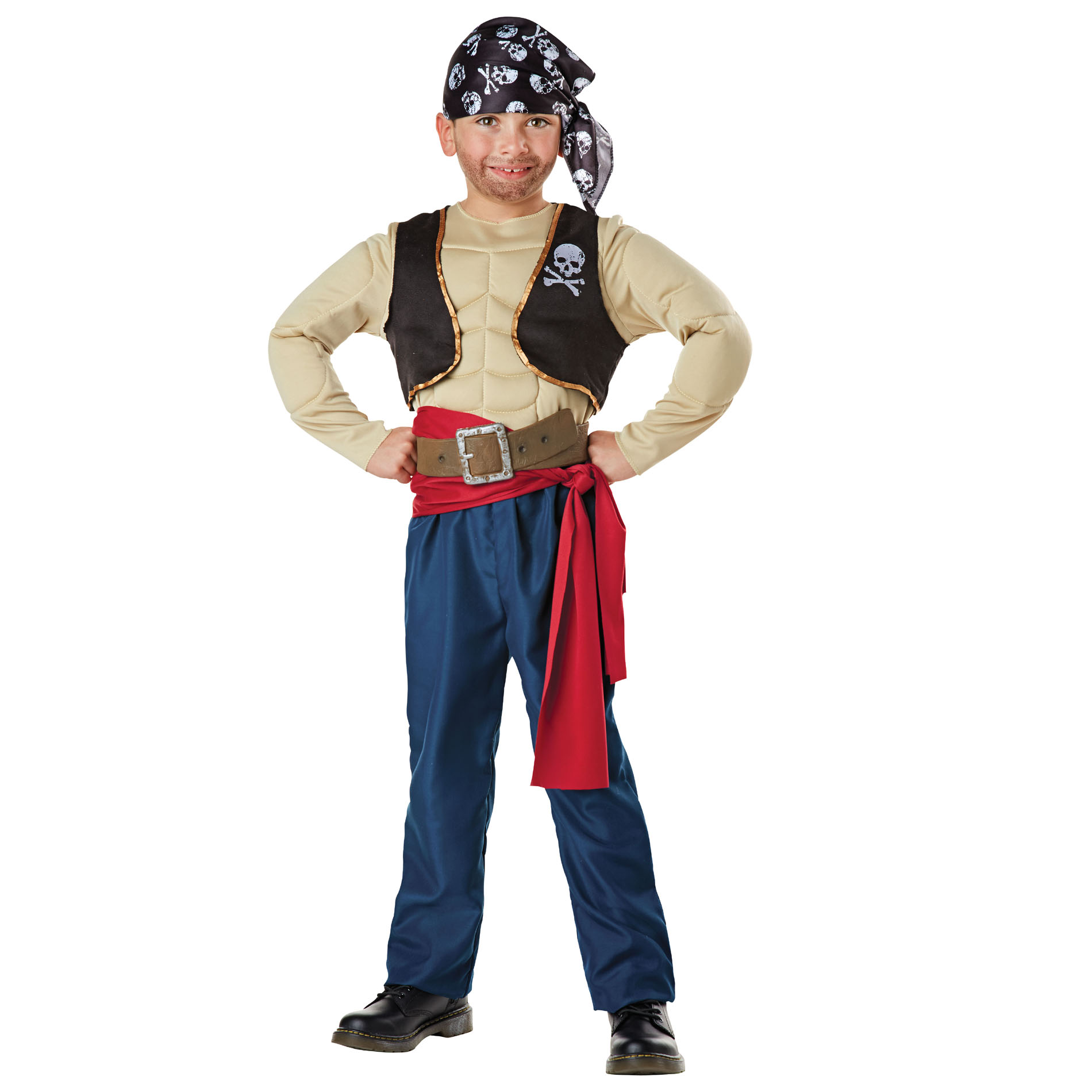 Totally Ghoul Boys' Muscle Pirate Halloween Costume