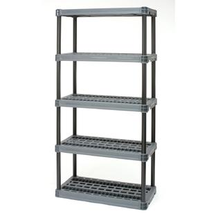 Plano 5 Shelf Heavy Duty Resin Interlocking Shelving Unit Holds Up To 750 Lbs