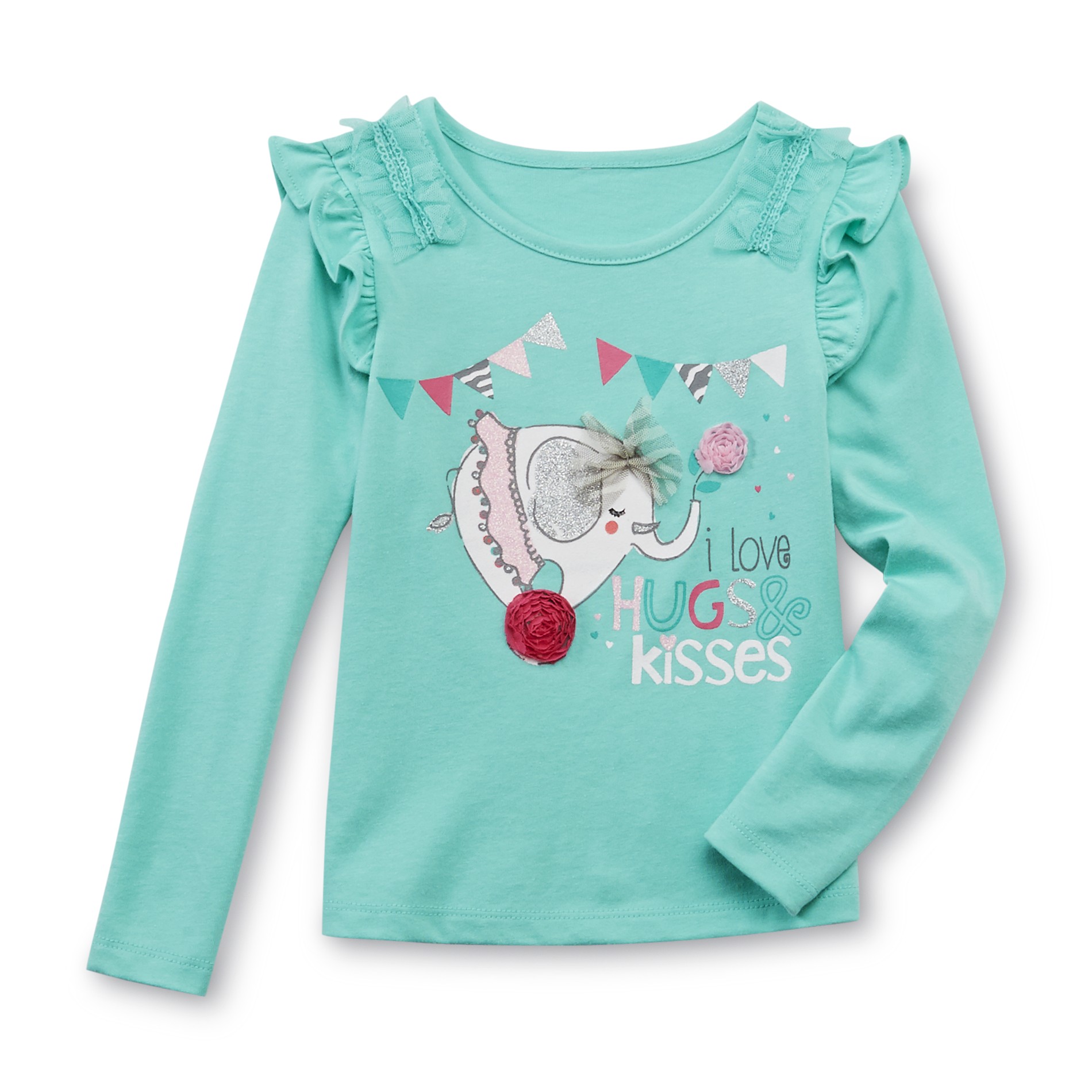 WonderKids Toddler Girl's Embellished Top - Elephant