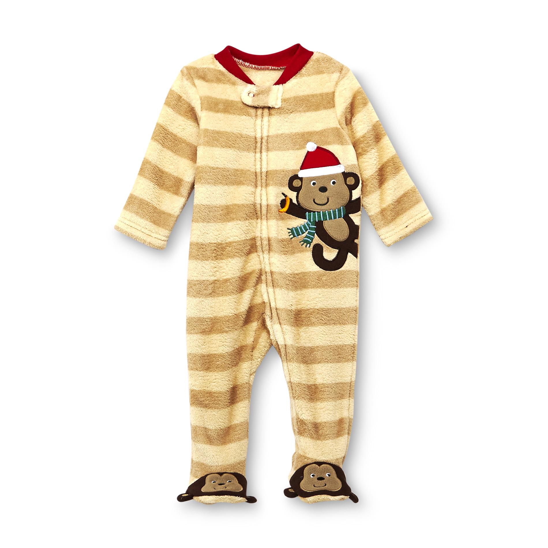 Small Wonders Newborn Boy's Footed Sleeper Pajamas - Monkey