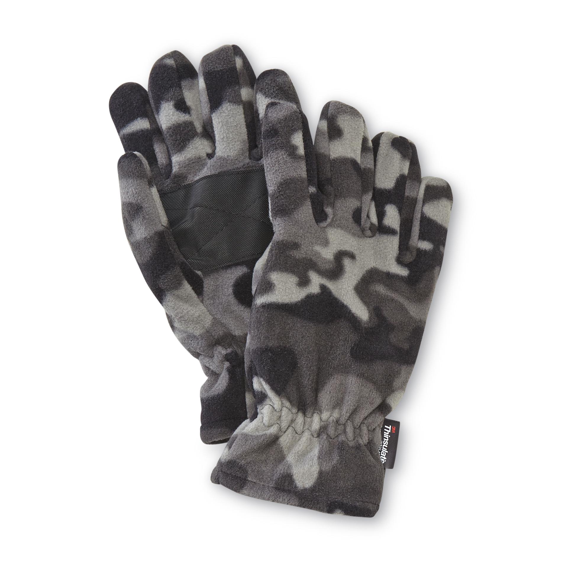 Athletech Men's Insulated Microfleece Gloves - Camouflage