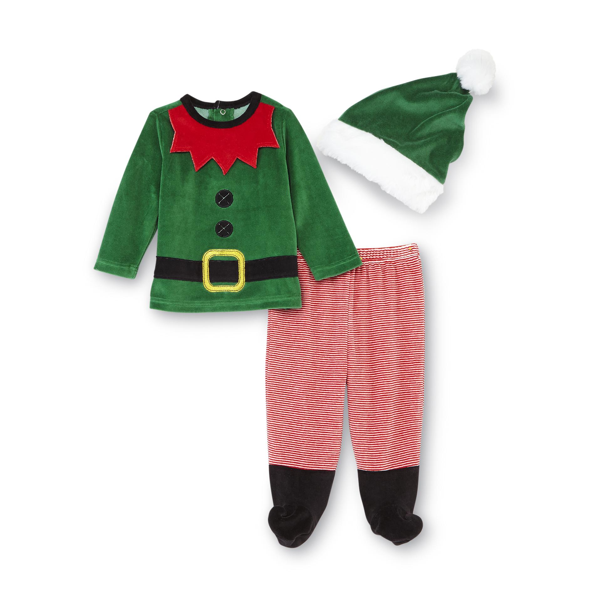 Small Wonders Newborn Boy's Jacket  Pants & Hat - Christmas Elf