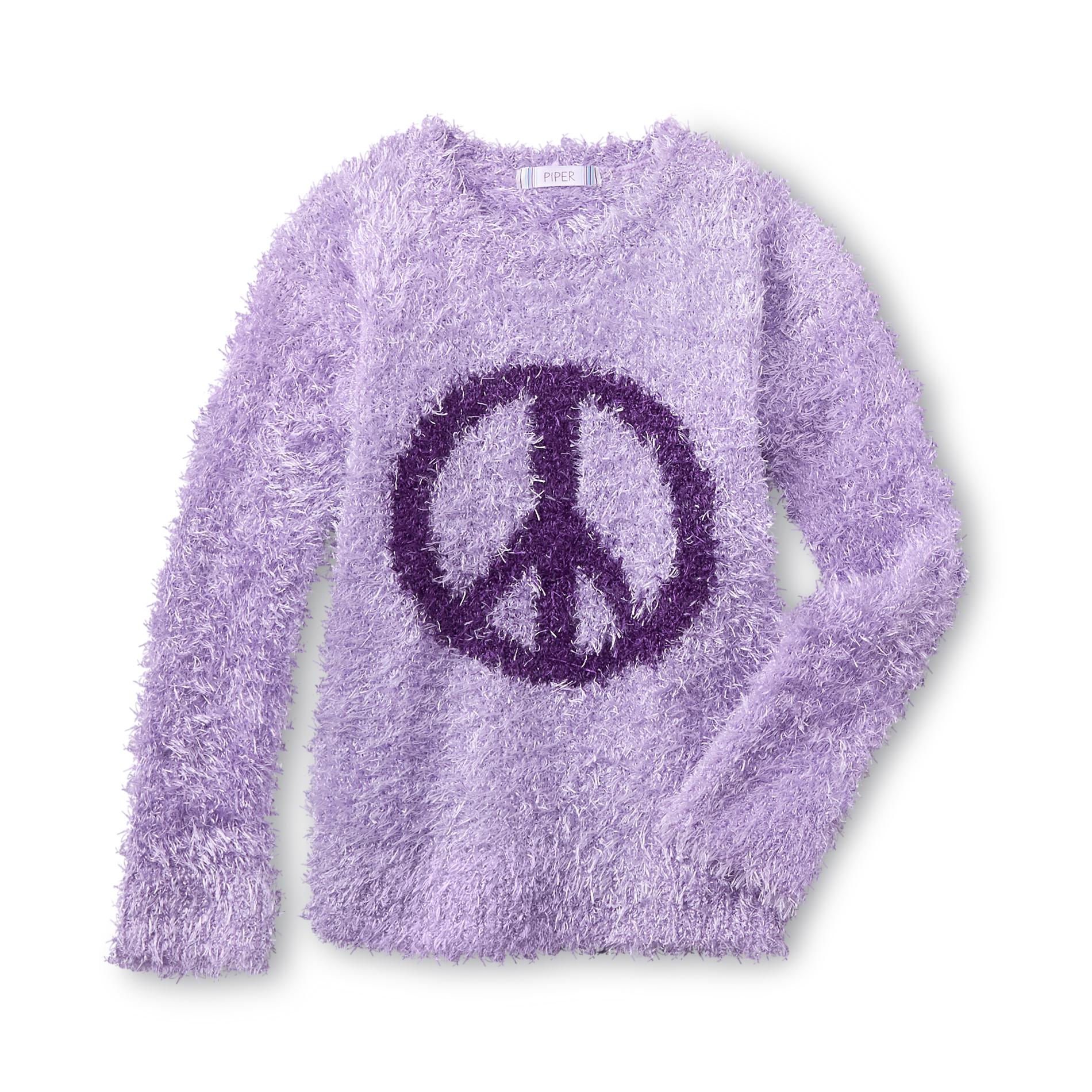 Piper Girl's Novelty Sweater - Peace