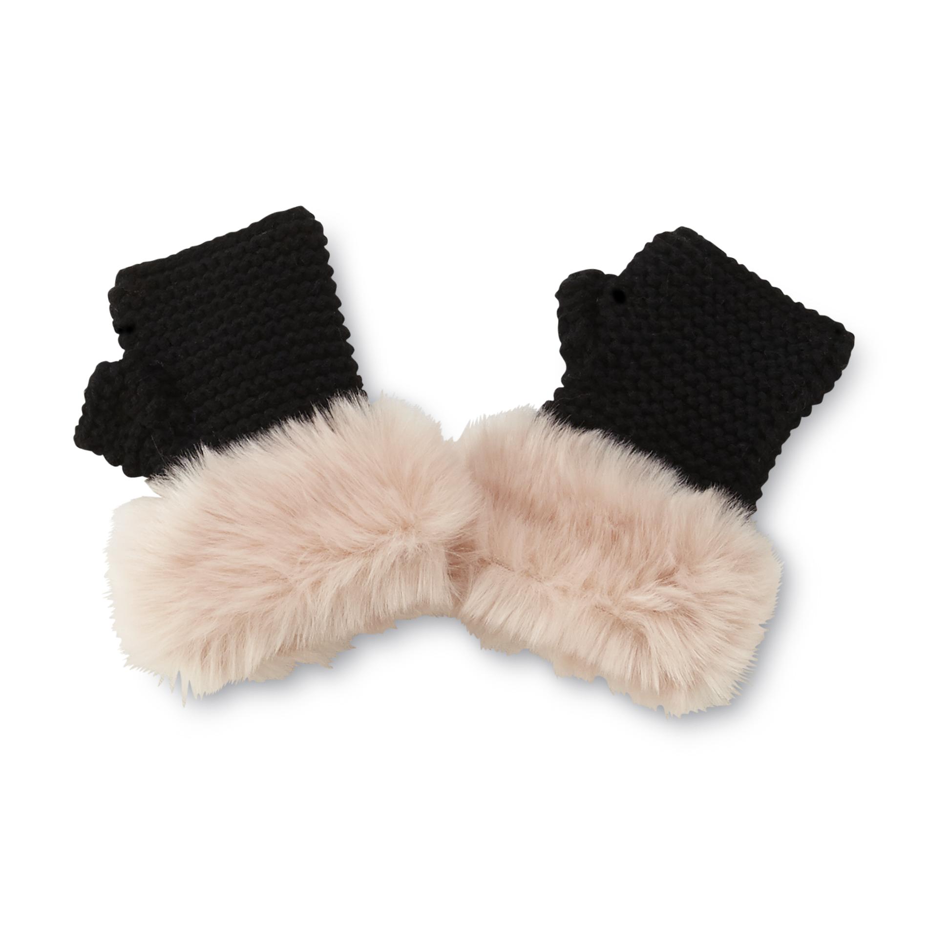 Joe Boxer Junior's Faux Fur-Trimmed Fingerless Gloves