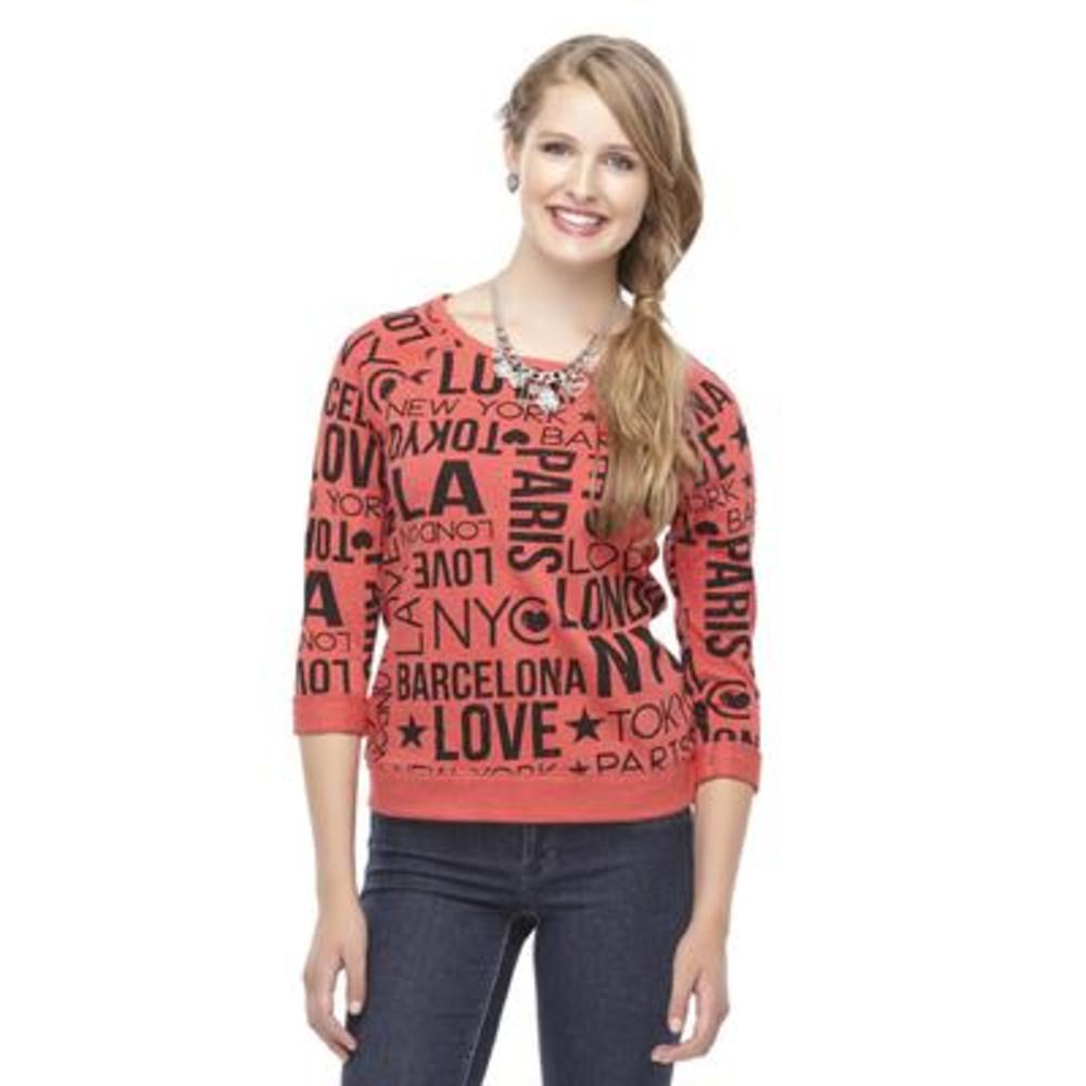 Seventeen Junior's Pullover Sweatshirt - Graffiti