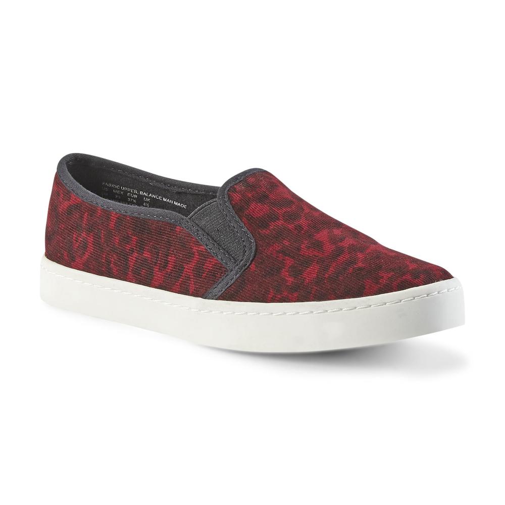Seventeen Women's Kelsey Twin Gore Sneaker - Red/Leopard Print