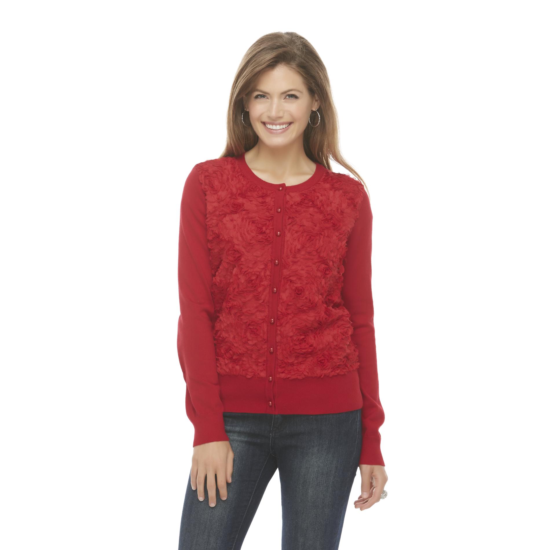 Covington Women's Textured Cardigan Sweater - Floral