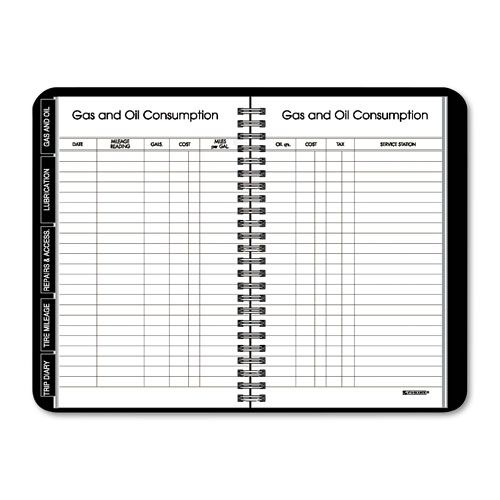 AT-A-GLANCE AAG8013505 Auto Mileage Log w/Index Tabs, 112 Pages