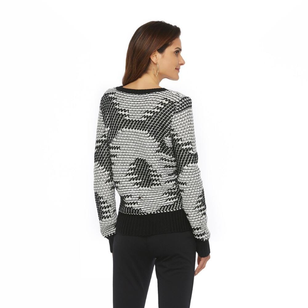 Metaphor Women's Chunky Knit Sweater - Abstract Pattern
