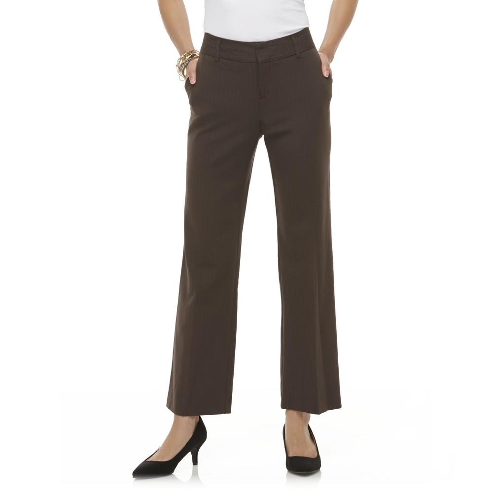 Covington Petite's Flared-Fit Trousers - Striped Tweed