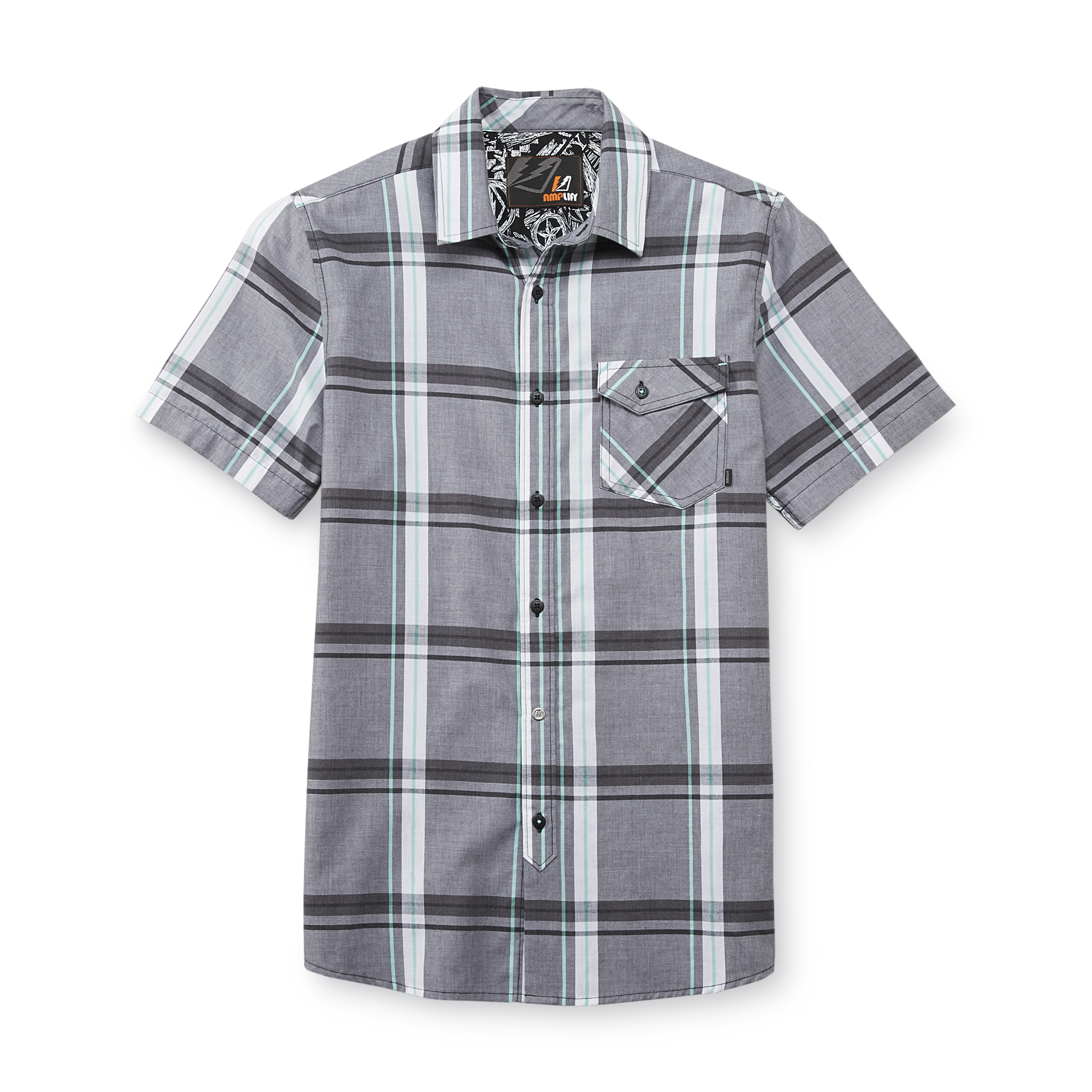 Amplify Young Men's Button-Front Shirt - Plaid