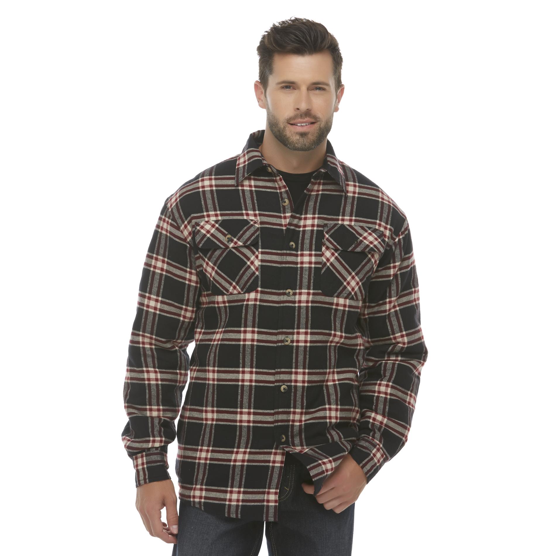 Wrangler Men's Quilted Flannel Shirt Jacket Plaid