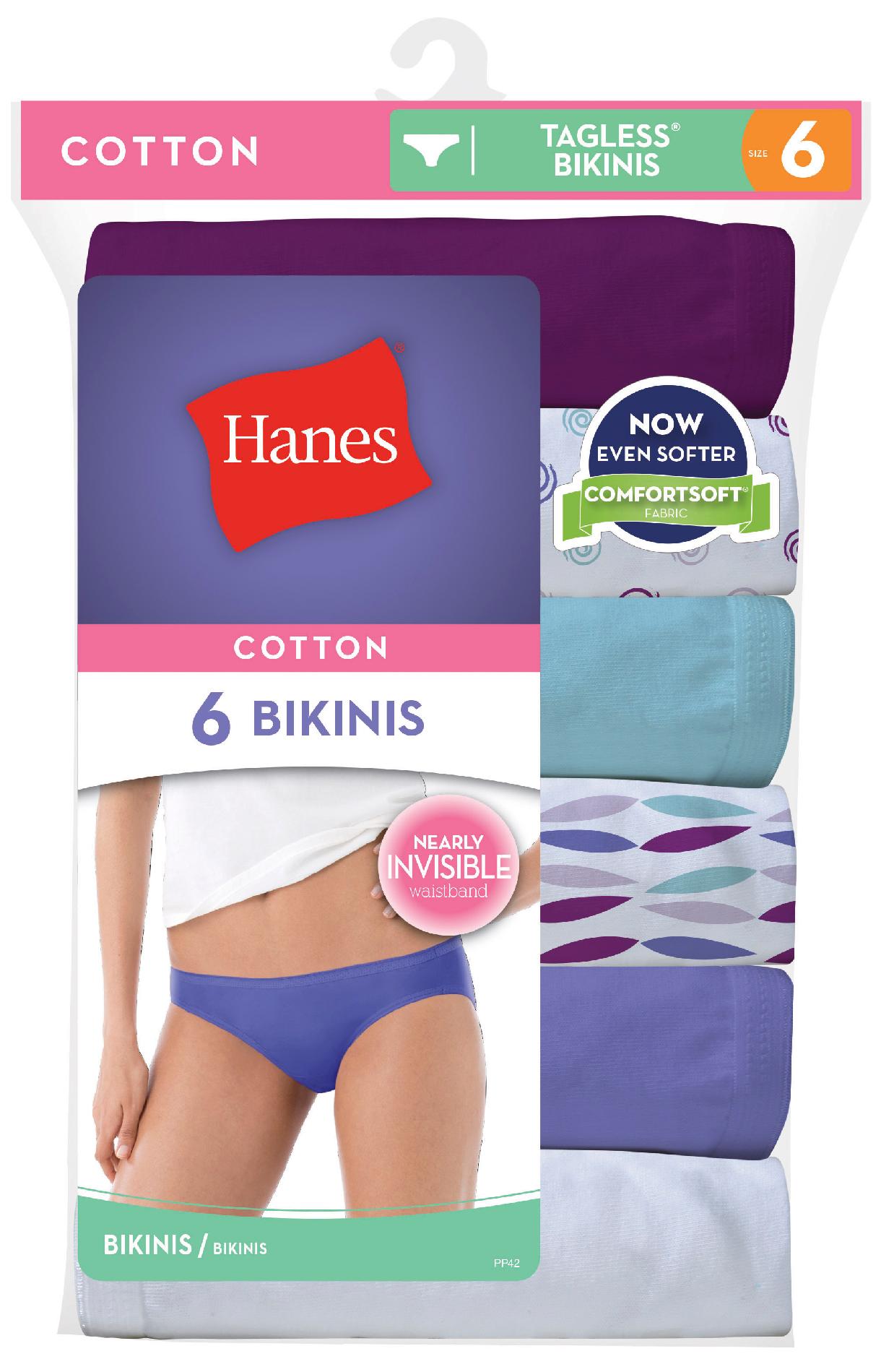 Hanes Women&#8217;s Intimates 6 Pack Bikini Panties