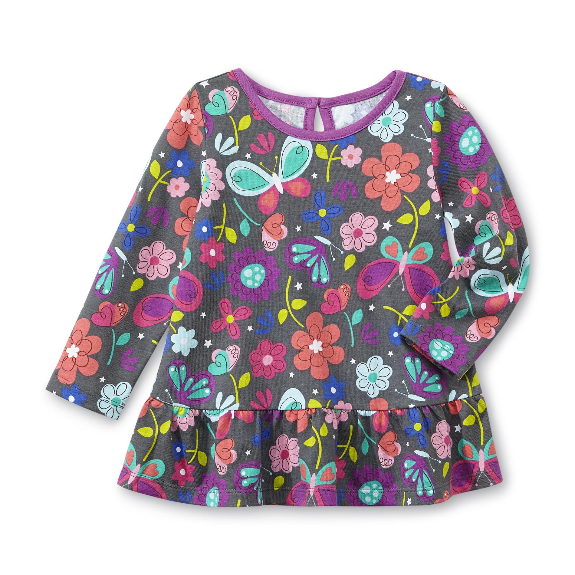 WonderKids Toddler Girl's Graphic Tunic - Flowers & Butterflies