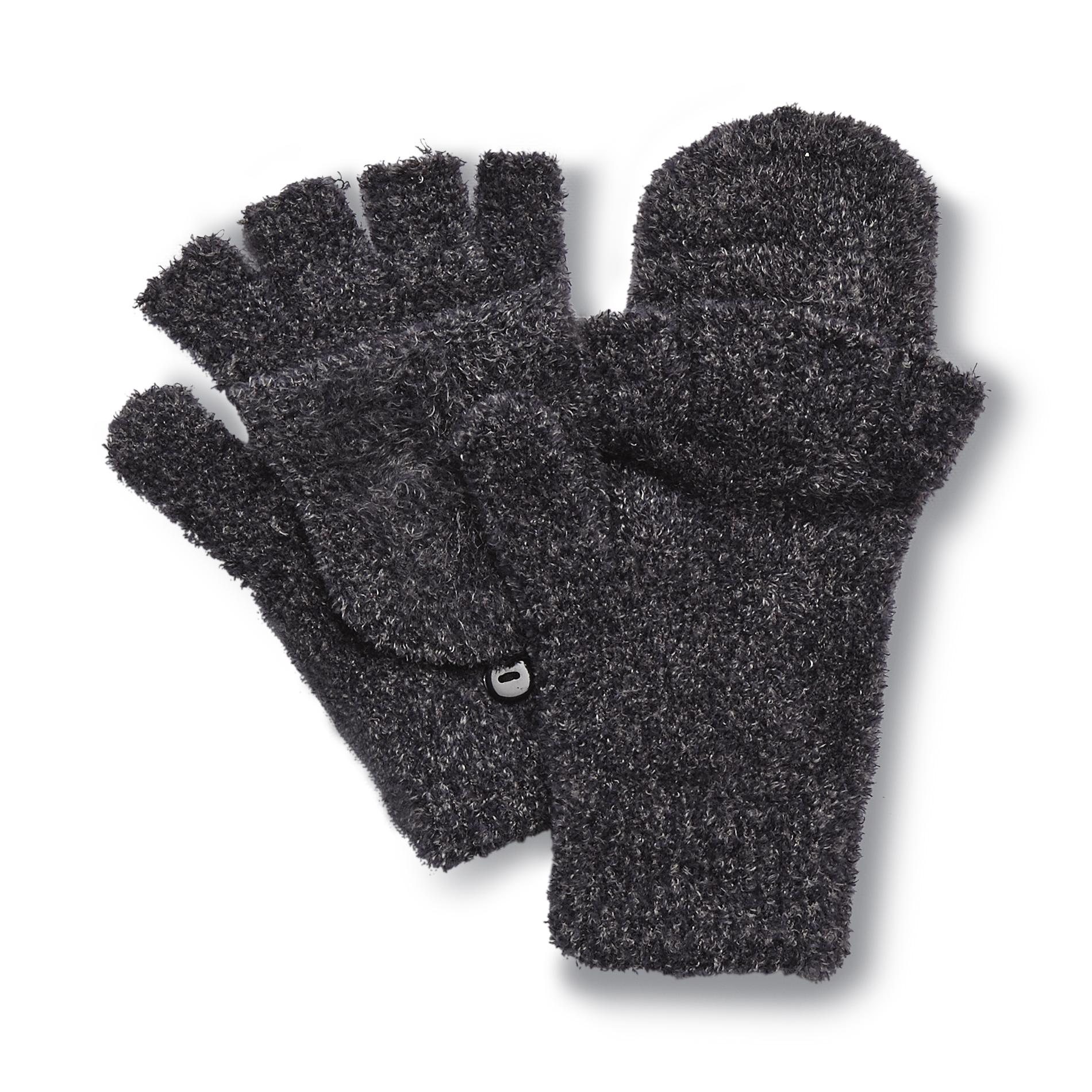 Covington Women's Chenille Flip-Top Fingerless Gloves - Marled