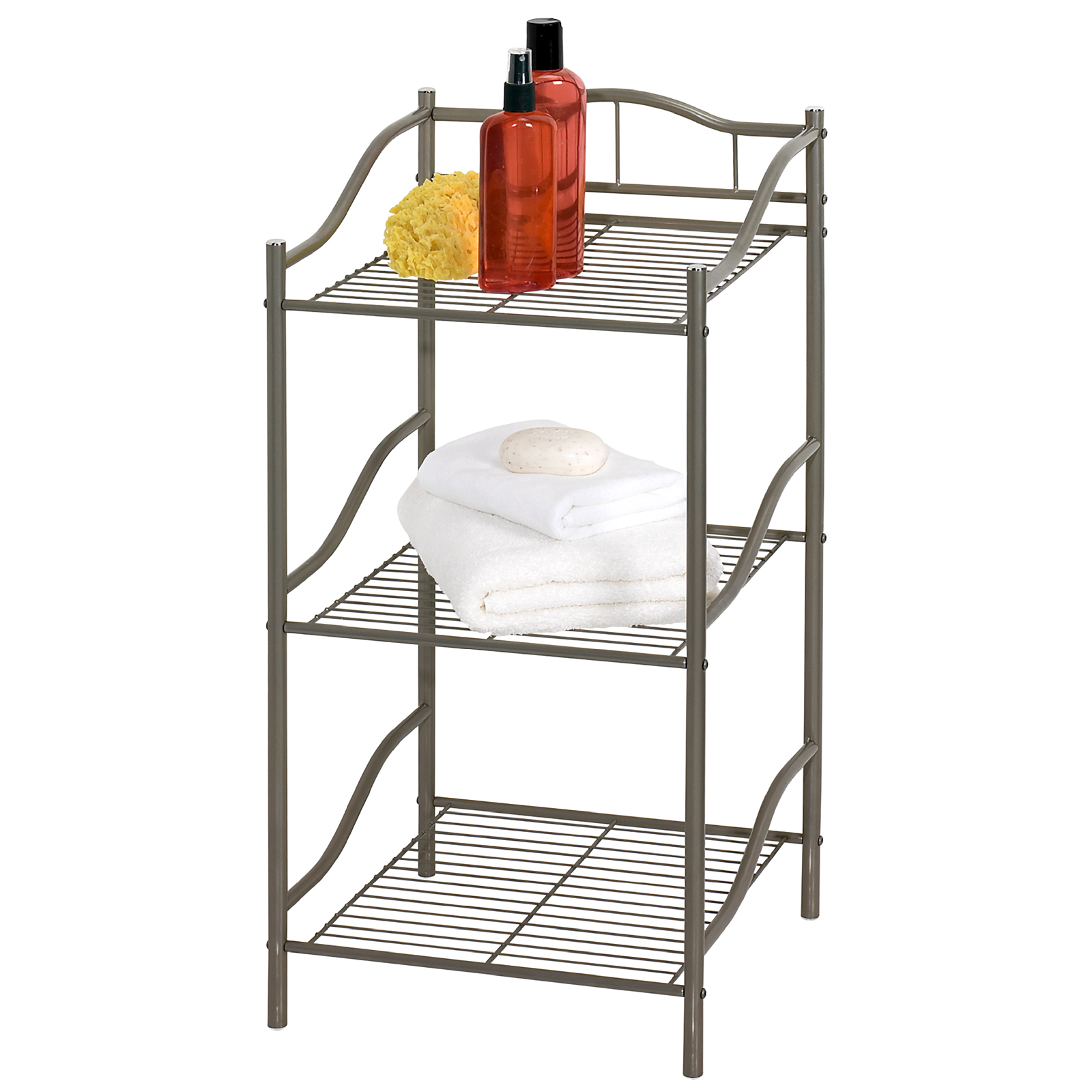 Creative Ware Home 3 Shelf Storage Tower, Silver Creative Ware Home 3 Shelf Storage Tower, Silver