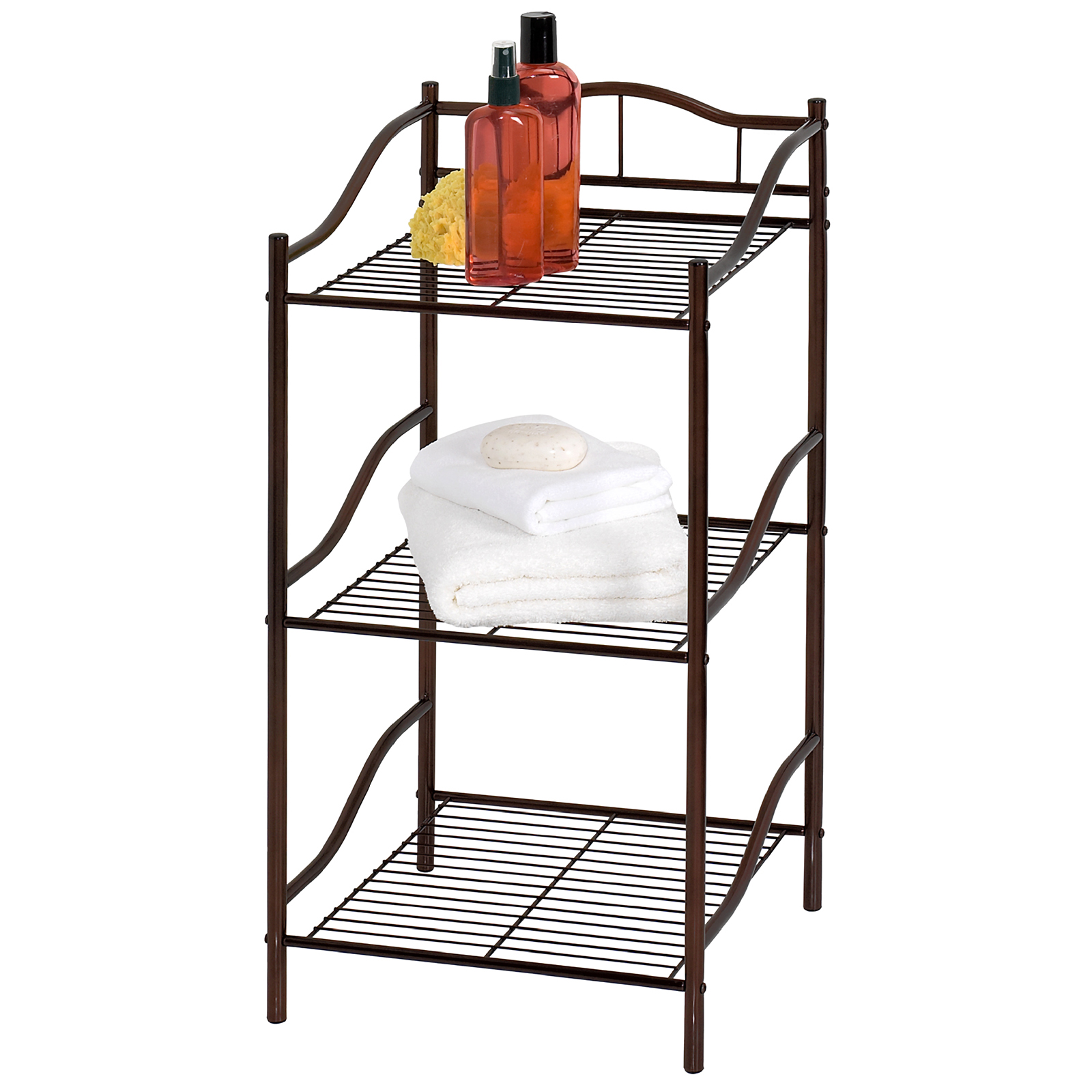 Creative Ware Home 3 Shelf Storage Tower, Brown Creative Ware Home 3 Shelf Storage Tower, Brown