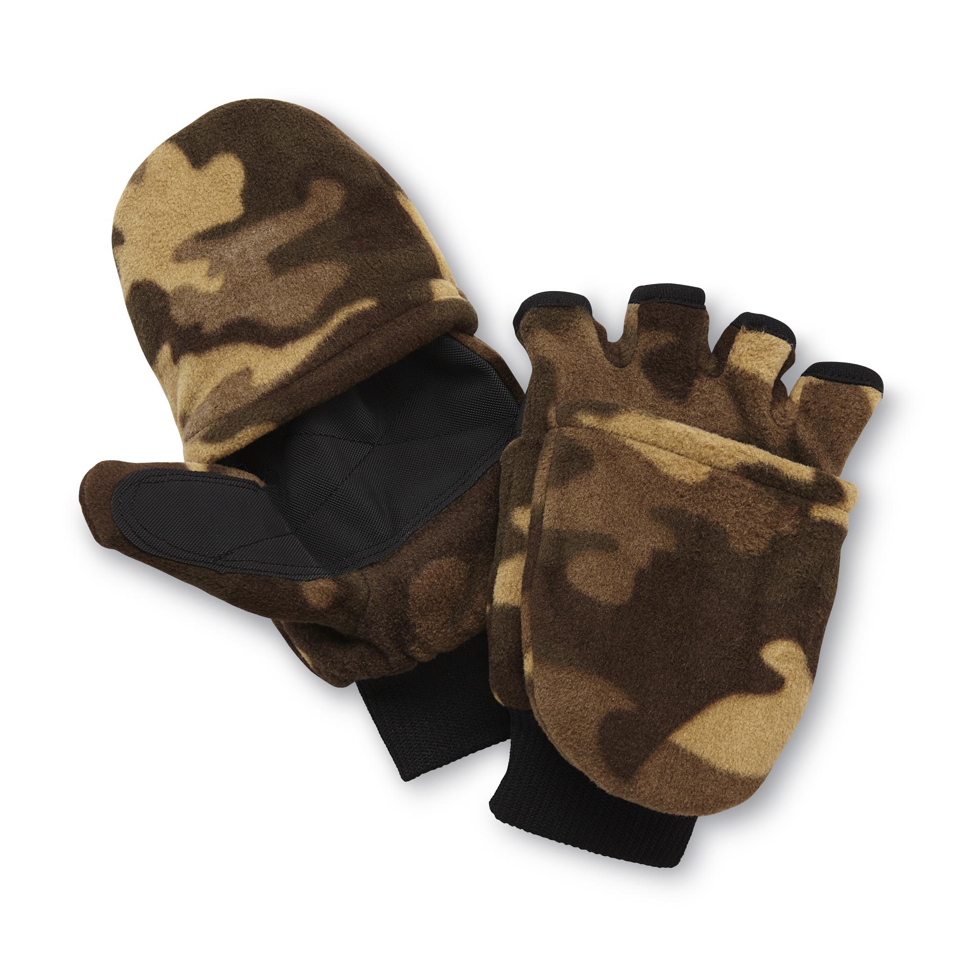 Athletech Men's Convertible Fleece Gloves - Camouflage