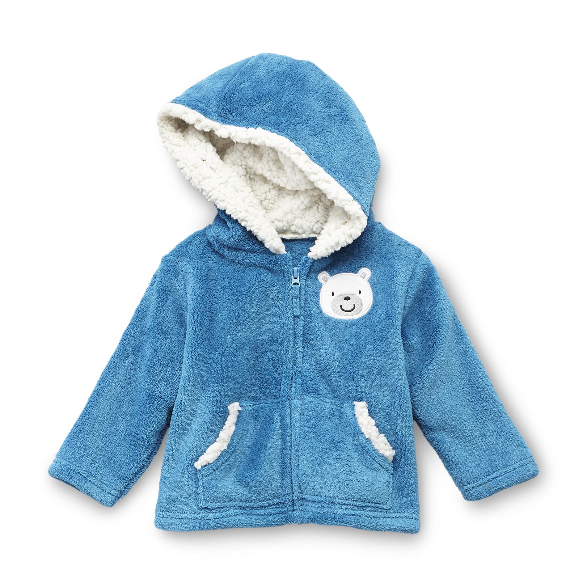 Small Wonders Newborn Boy's Plush Hoodie Jacket - Bear