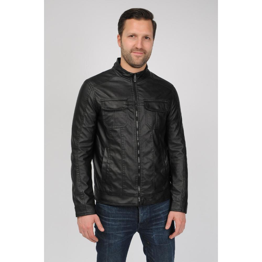 Excelled Men's Faux Leather Hipster Jacket- Online Exclusive