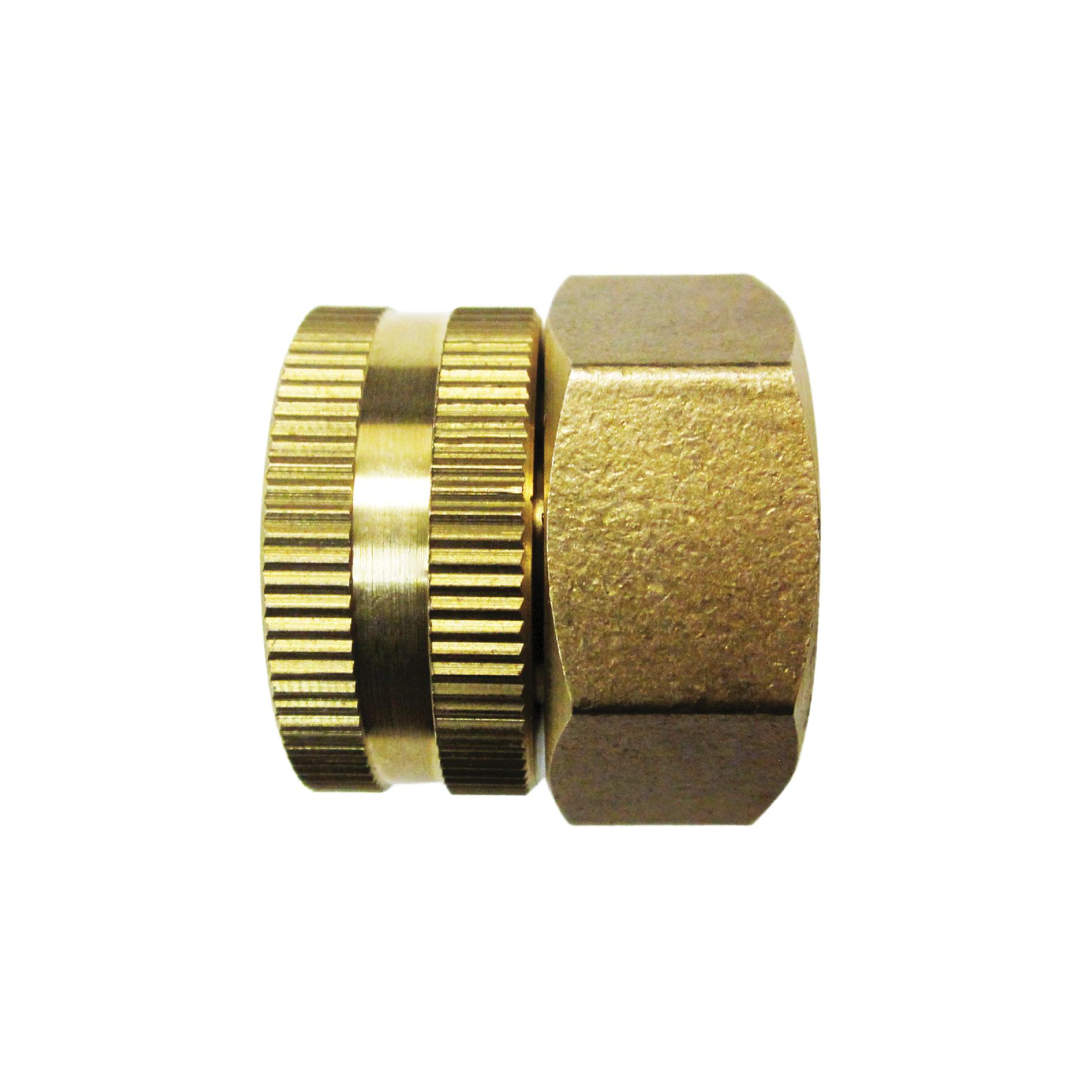 Sun Joe SPX-BSC Dual Swivel Brass Connector 3/4-In. by 3/4-In. Garden Hose to Pipe End (fits SPX Pressure Washer Series) -