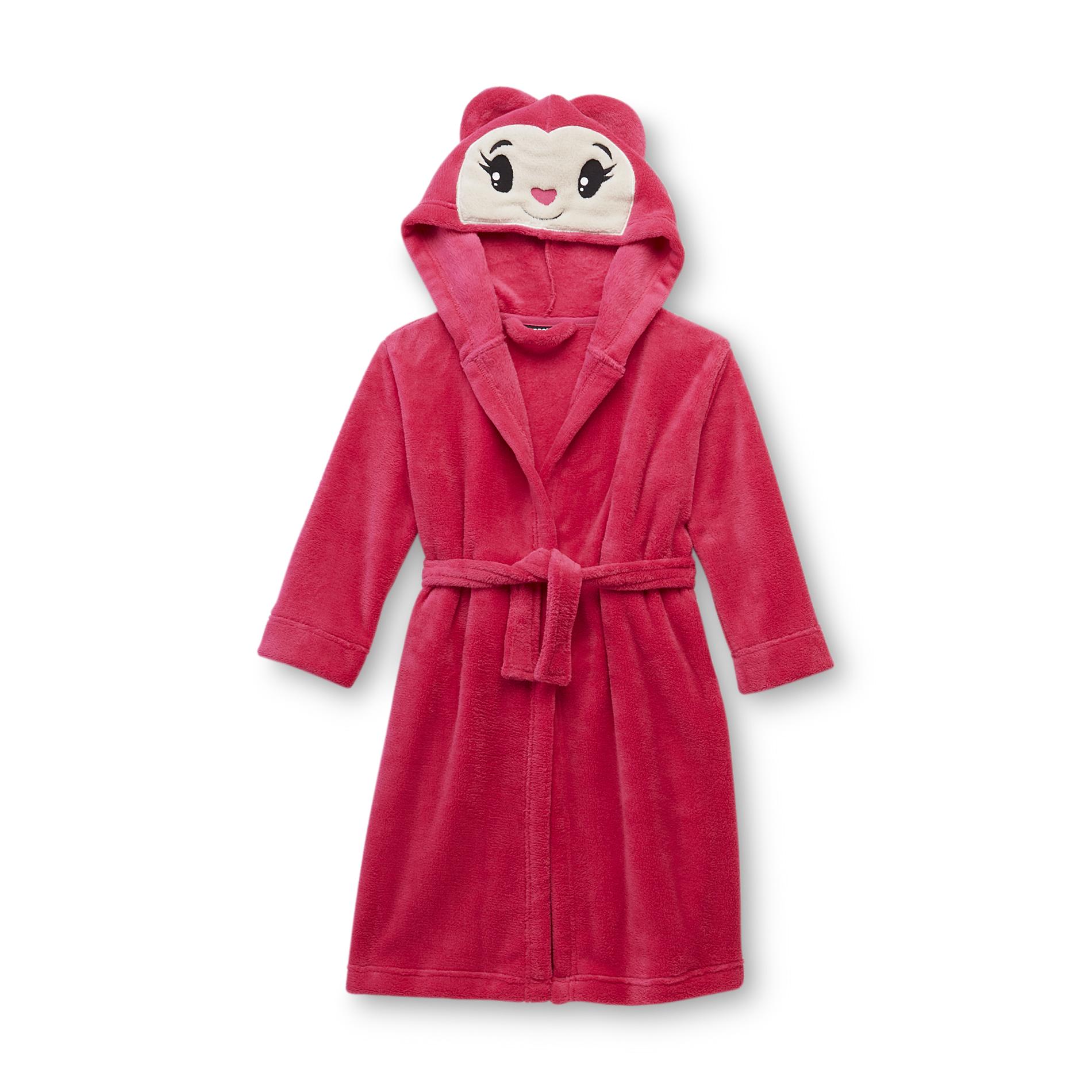 Joe Boxer Toddler Girl's Hooded Fleece Bathrobe - Bear
