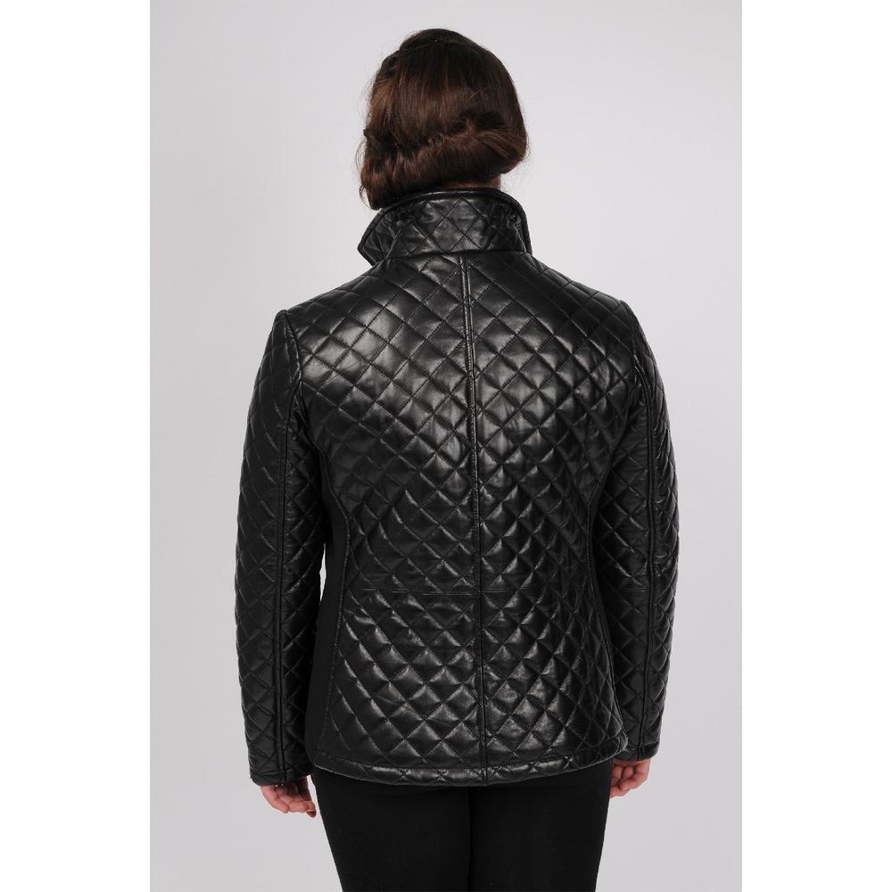 Excelled Ladies Leather Diagonal Quilt Scuba- Online Exclusive