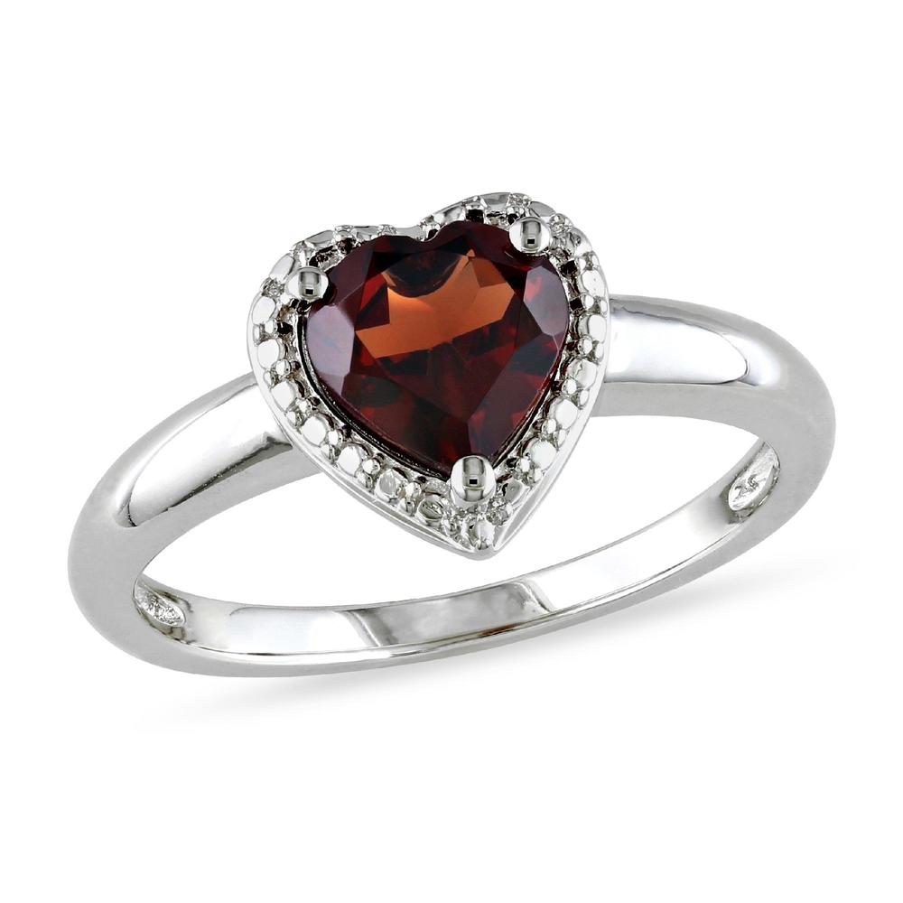 Amour 1 3/8 Carat T.G.W. Garnet Fashion Ring in Sterling Silver