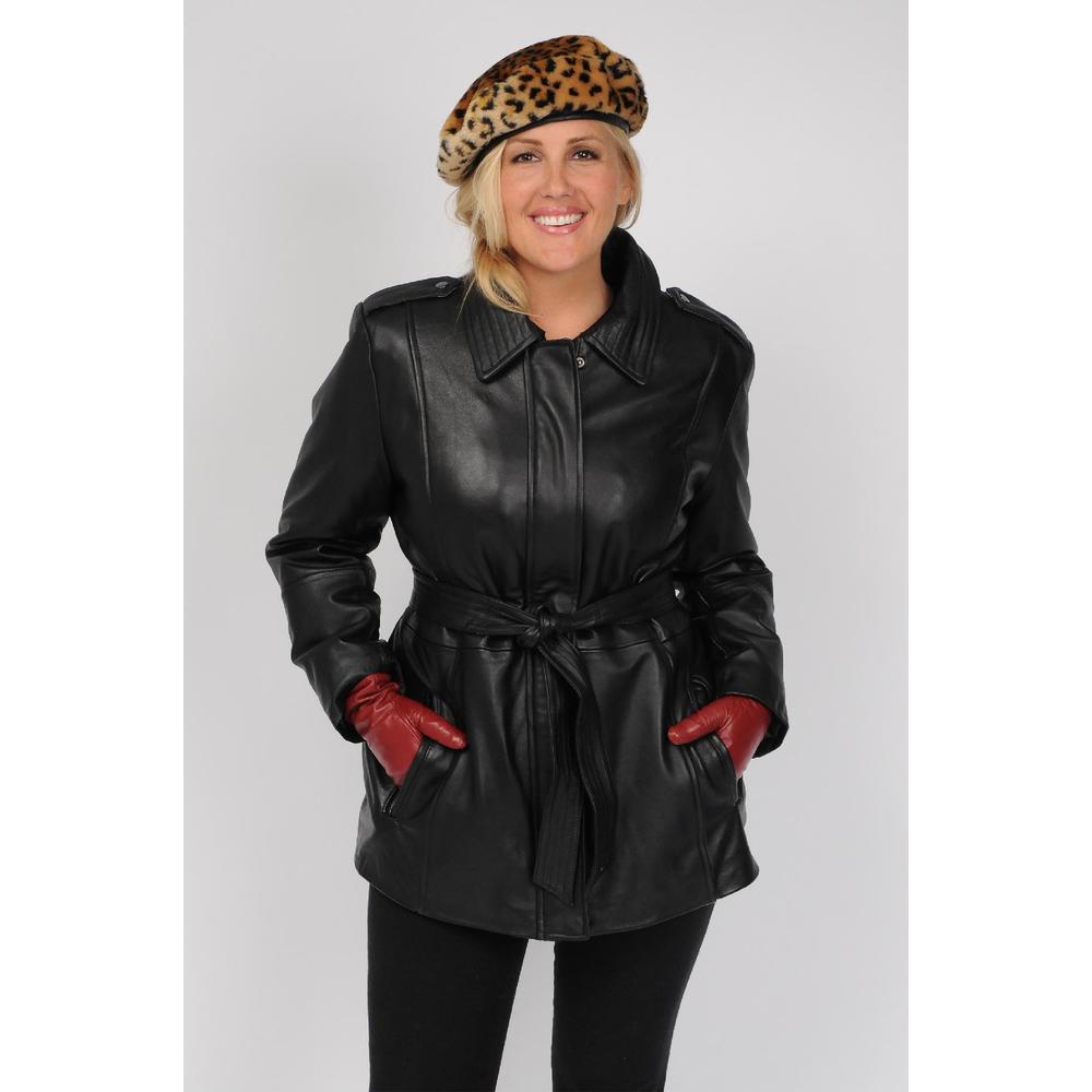 R&O Women's Plus Lambskin Hipster With Belted Waist - Online Exclusive