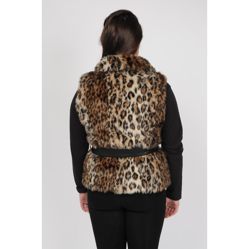 Excelled Ladies Faux Fur Vest- Online Exclusive