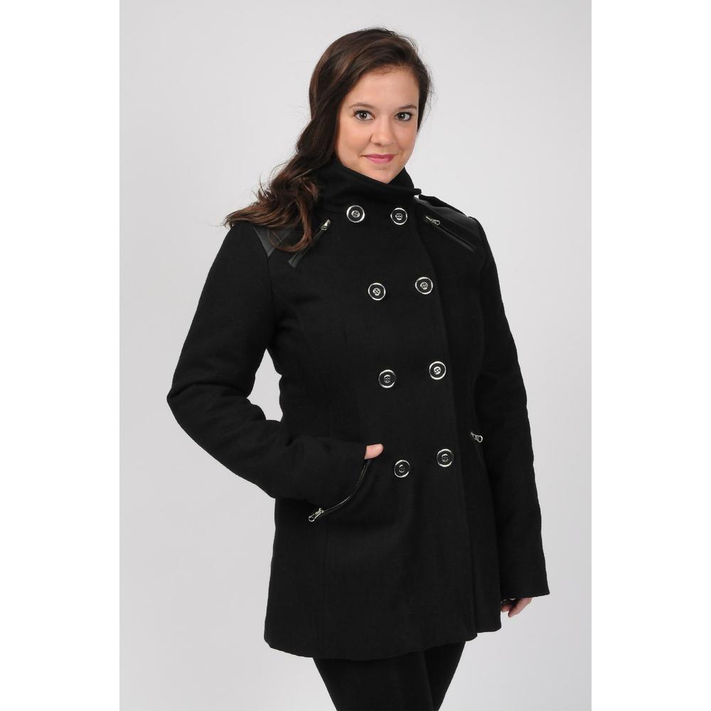 Excelled Ladies Wool Longer Fashion Peacoat- Online Exclusive