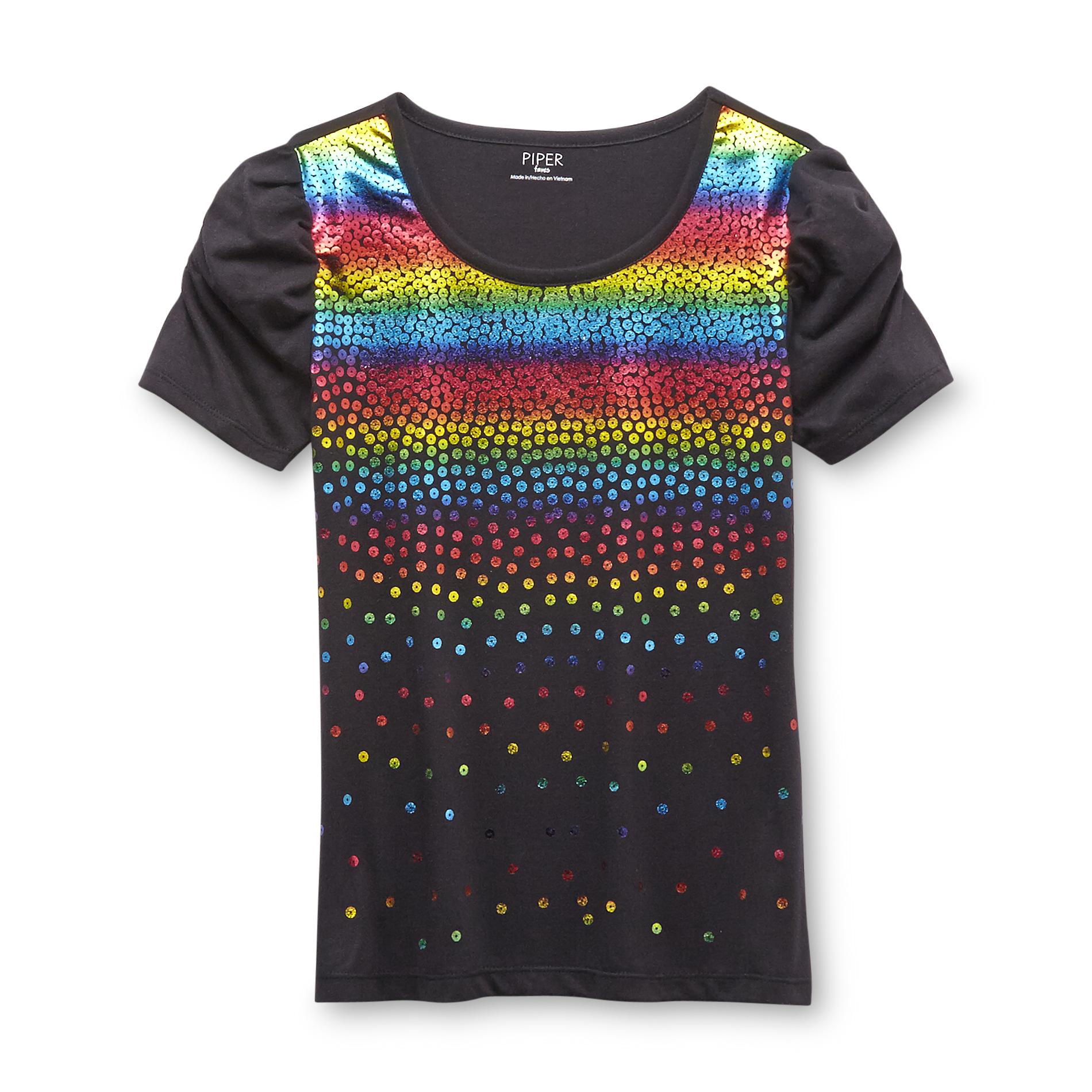 Piper Faves Girl's Foil-Print T-Shirt - Multicolor