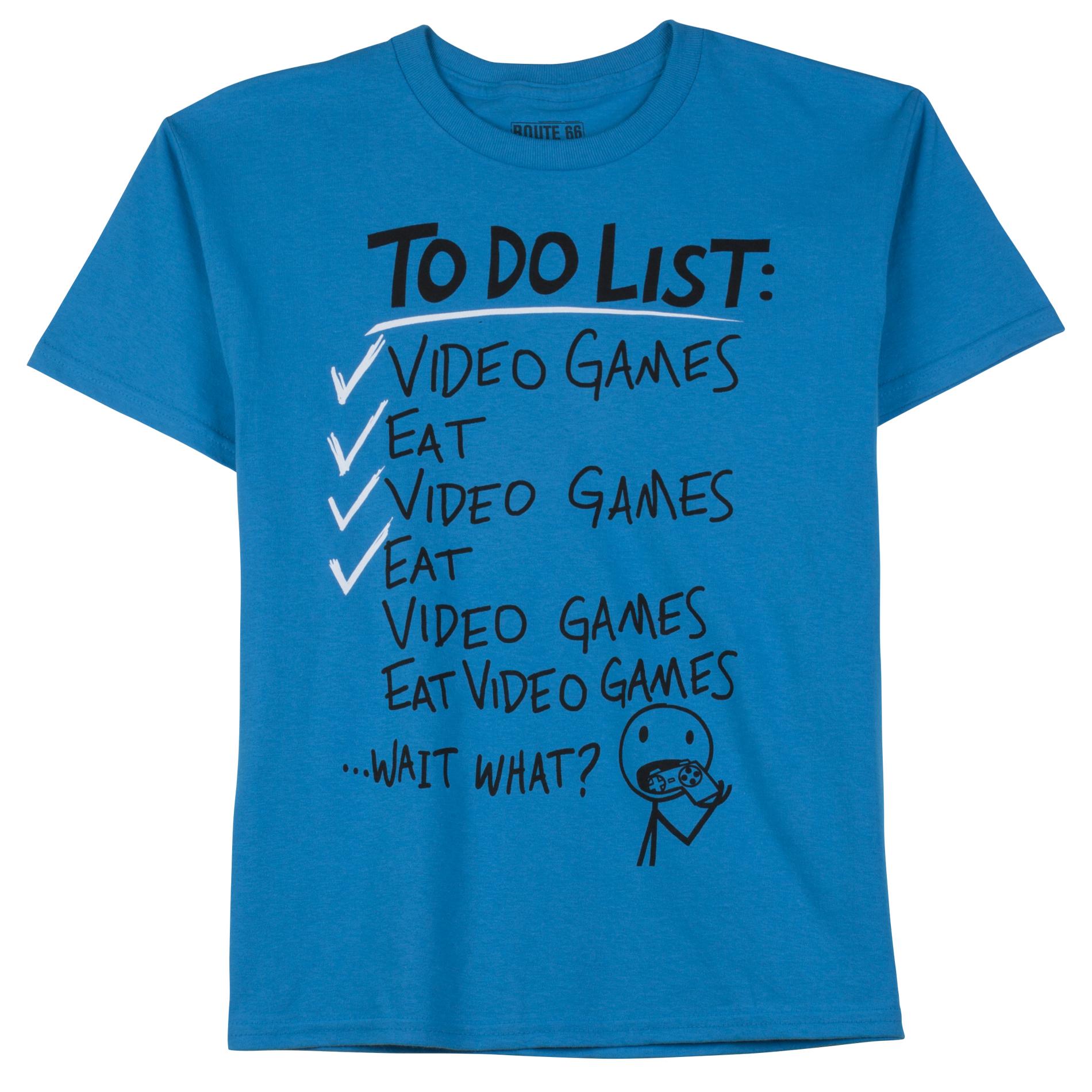 Route 66 Boy's Graphic T-Shirt - Video Game To Do List