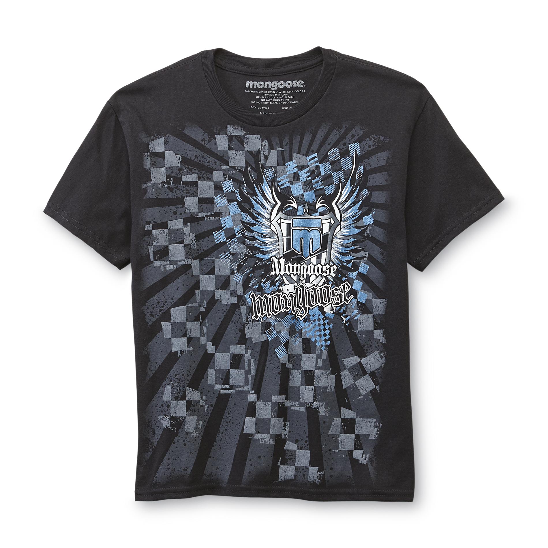 Mongoose Boy's Graphic T-Shirt - Geometric Checkered