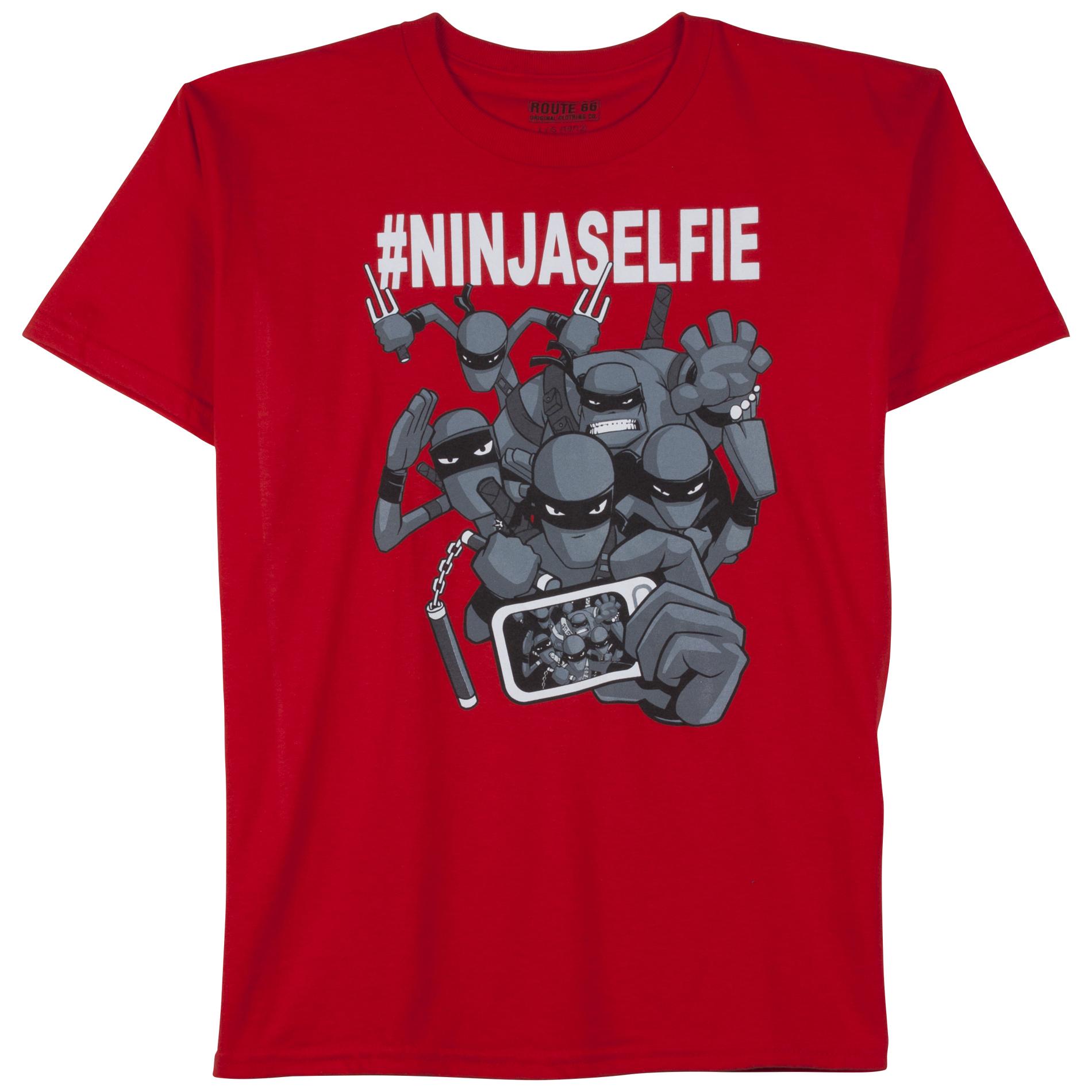 Route 66 Boy's Graphic T-Shirt - Ninja Selfie