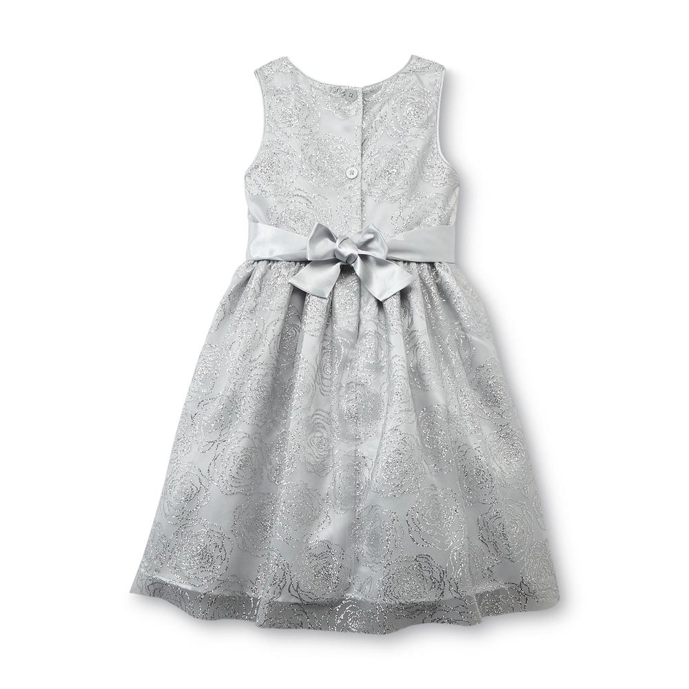 Holiday Editions Girl's Sleeveless Occasion Dress - Floral Sparkle