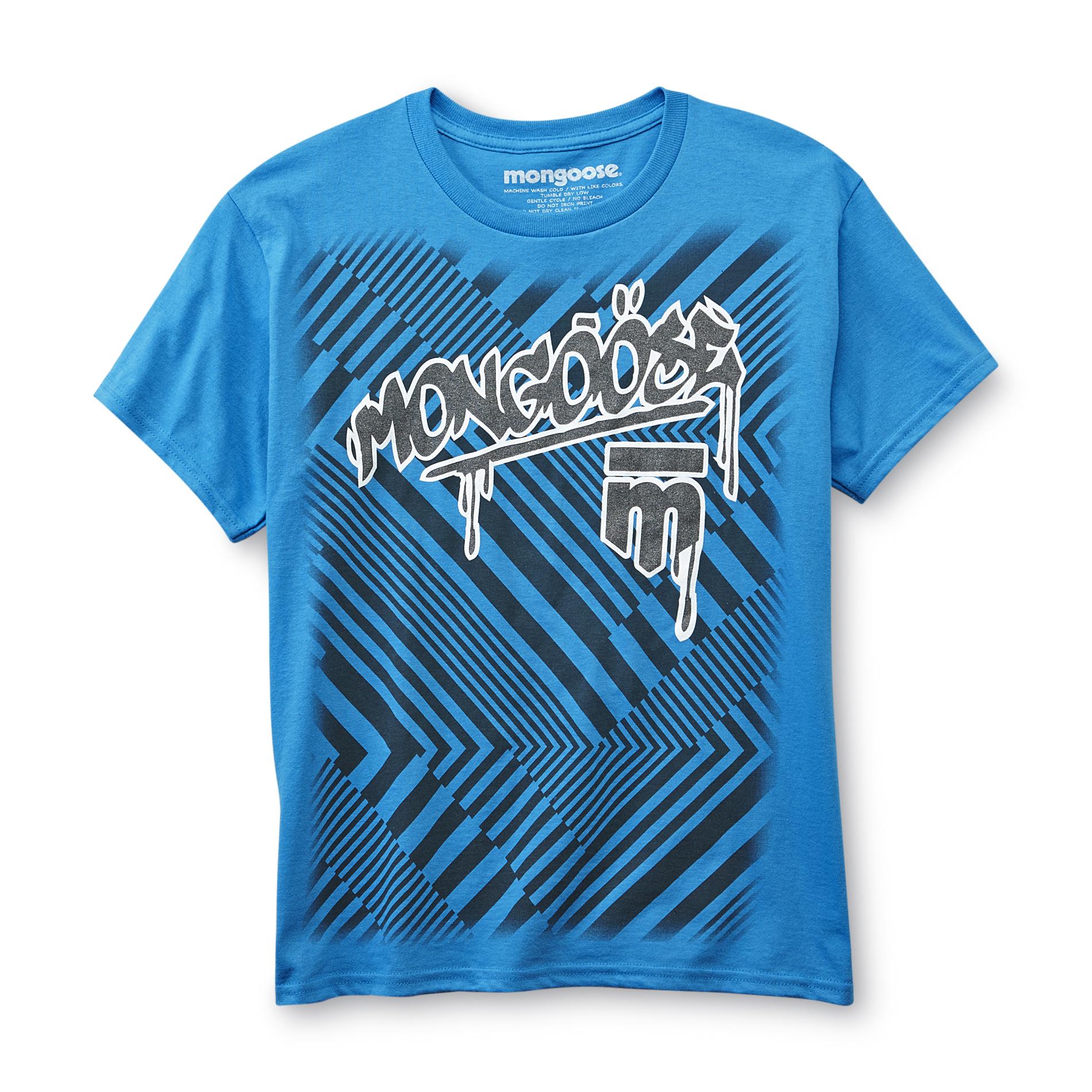 Mongoose Boy's Graphic T-Shirt - Geometric Striped