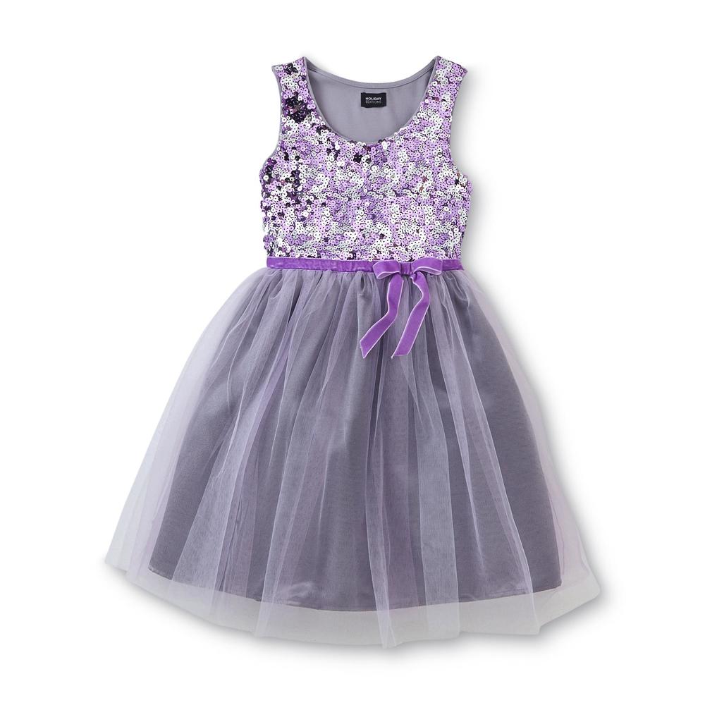 Holiday Editions Girl's Sleeveless Sequined Party Dress