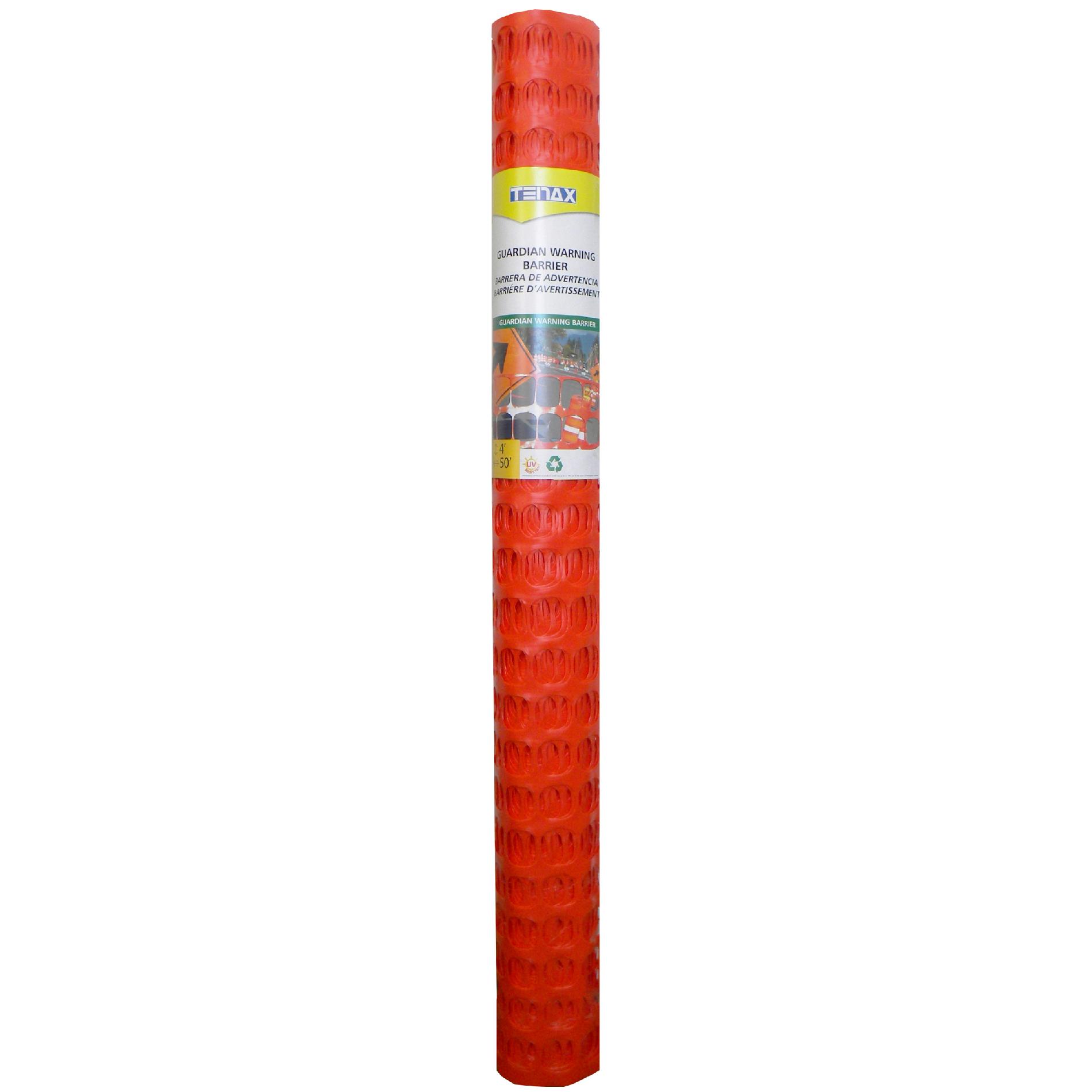 TENAX LWA82099904AC 4'x50' Guardian Economy Safety Fence Orange 1.75"sq