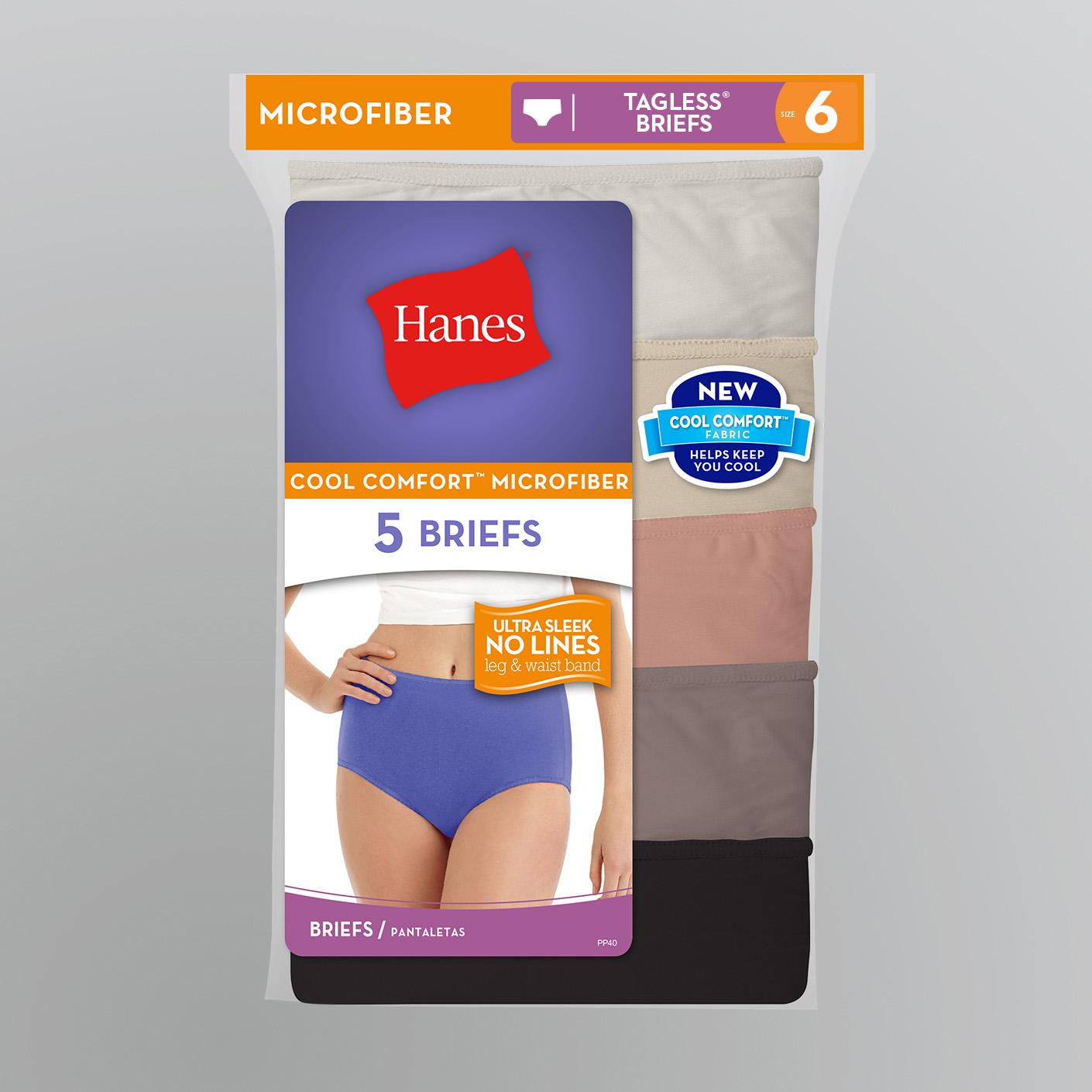 Hanes Women's 5-Pairs Cool Comfort Brief Panties