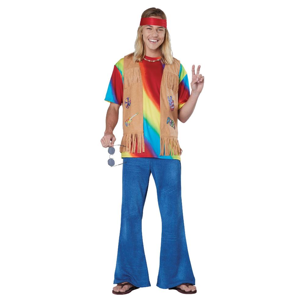 Totally Ghoul Men's Couple Tie Dyed Hippie Halloween Costume
