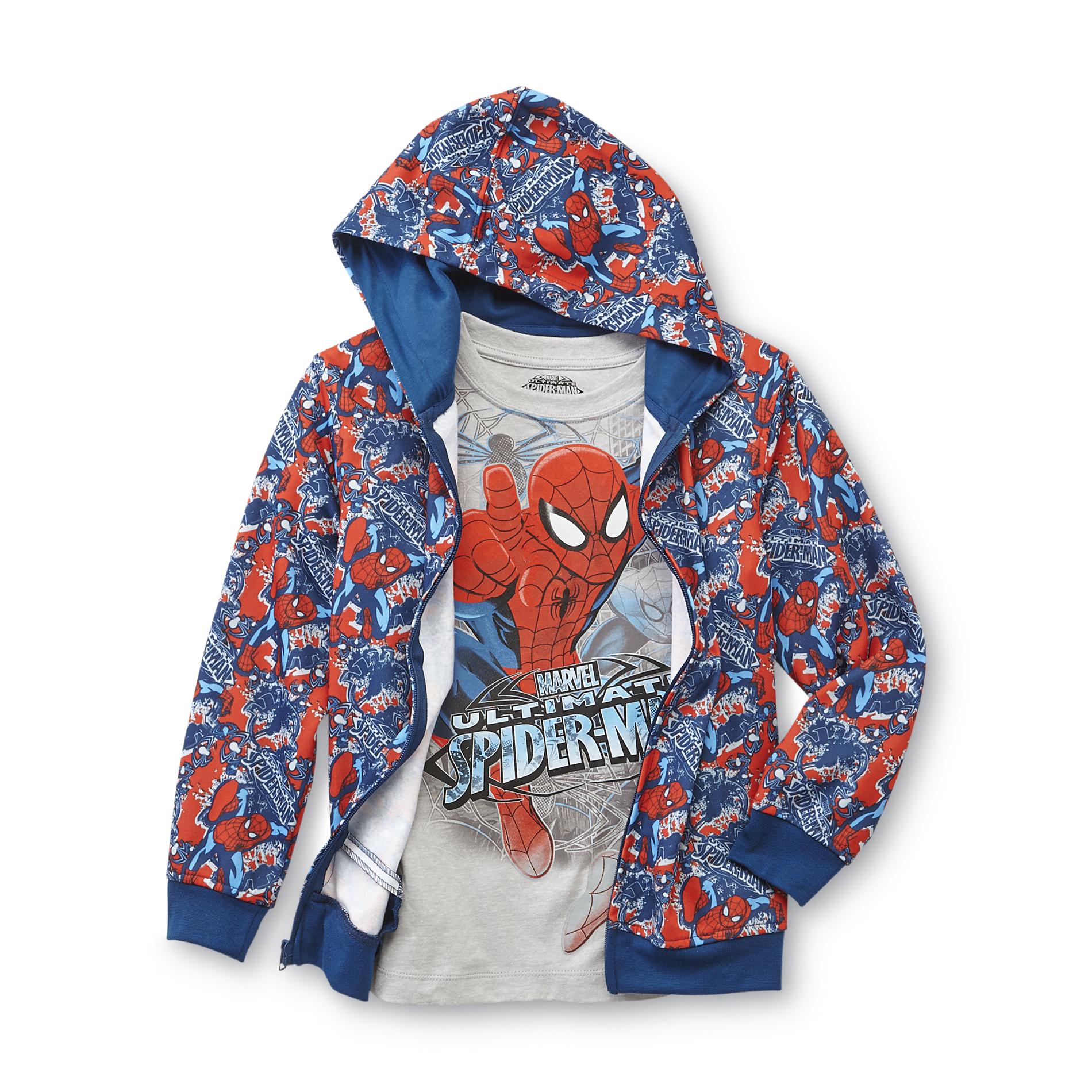 Marvel Spider-Man Boy's Graphic T-Shirt & Hoodie Jacket