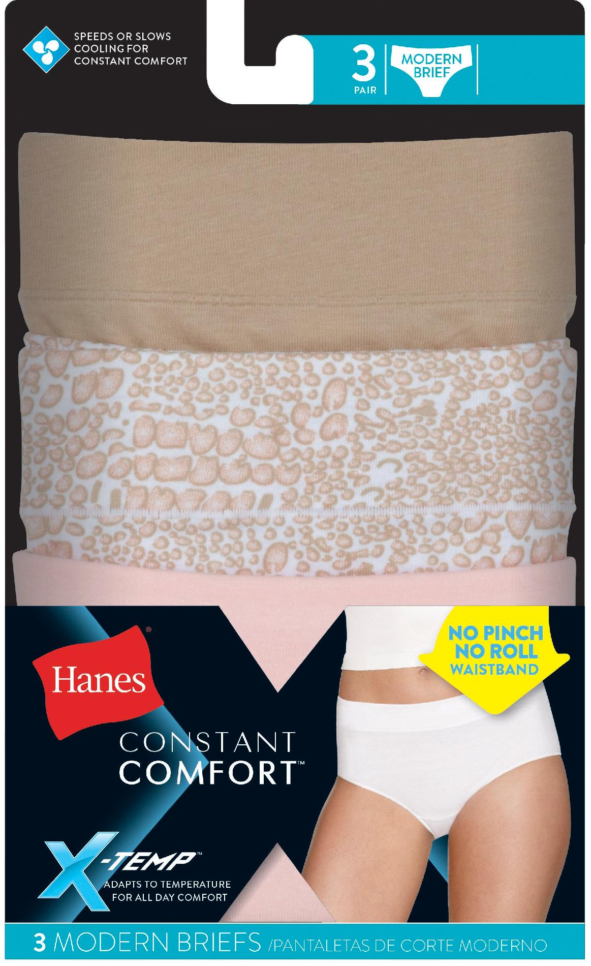 Hanes Women's 3-Pairs Constant Comfort Brief Panties