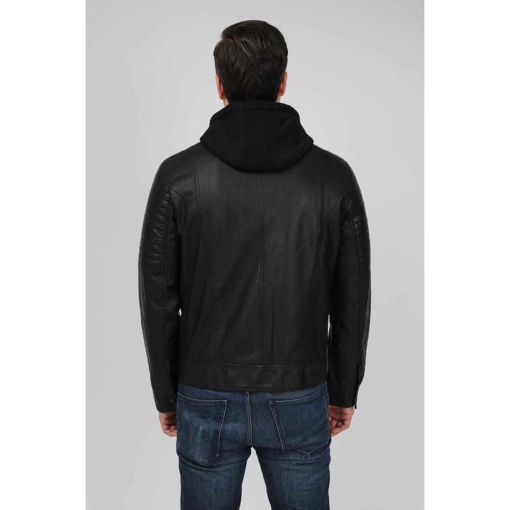 Excelled Men's MC Hoodie Faux Leather- Online Exclusive