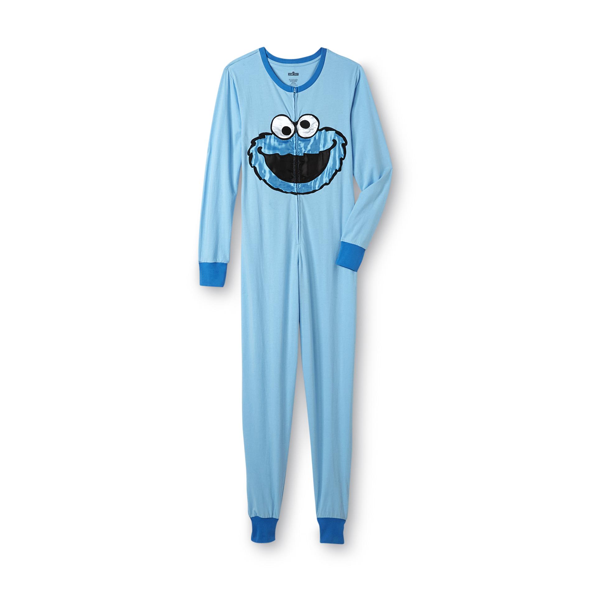 Sesame Street Cookie Monster Women's One-Piece Footless Pajamas